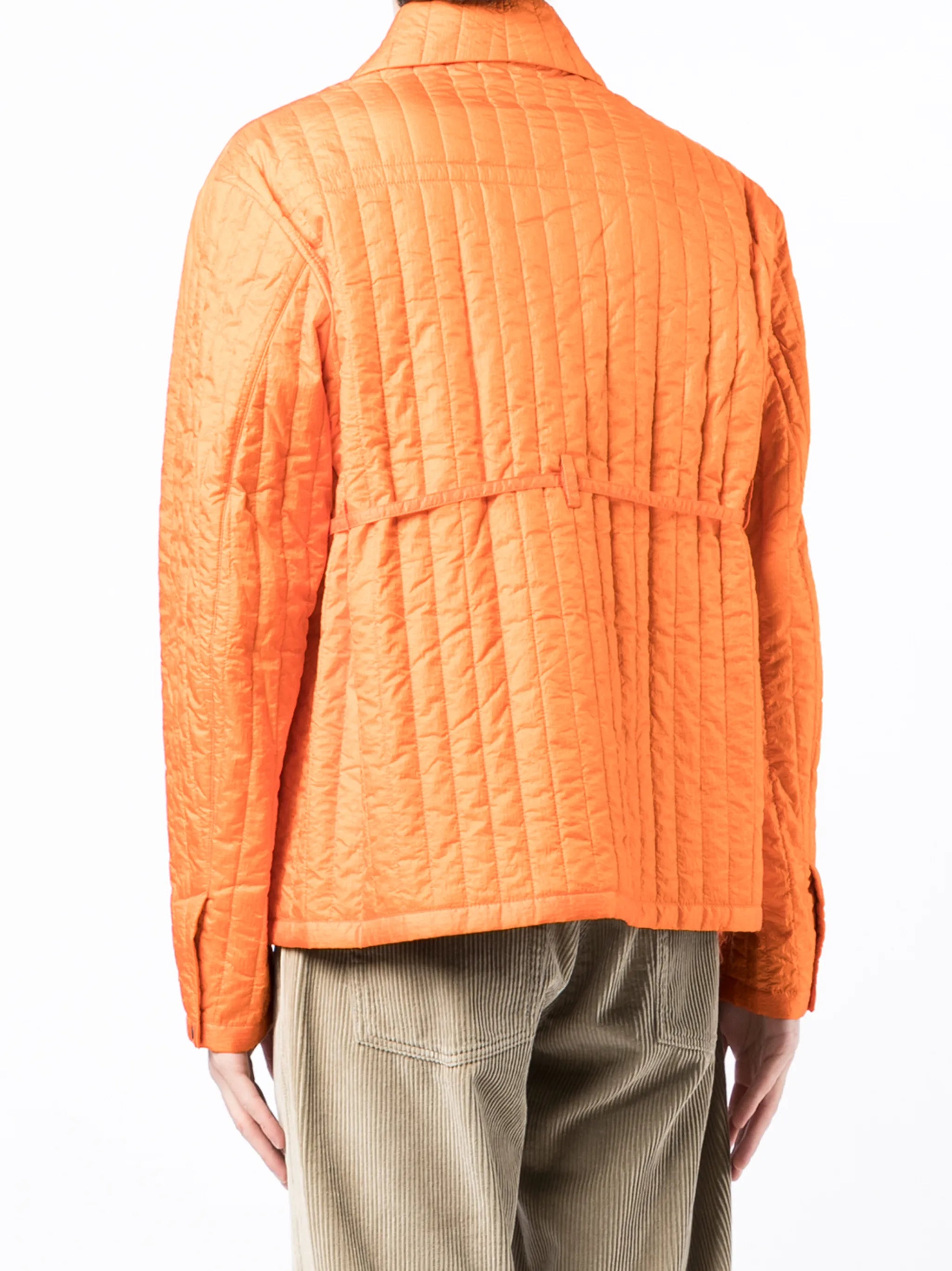 quilted single-breasted jacket