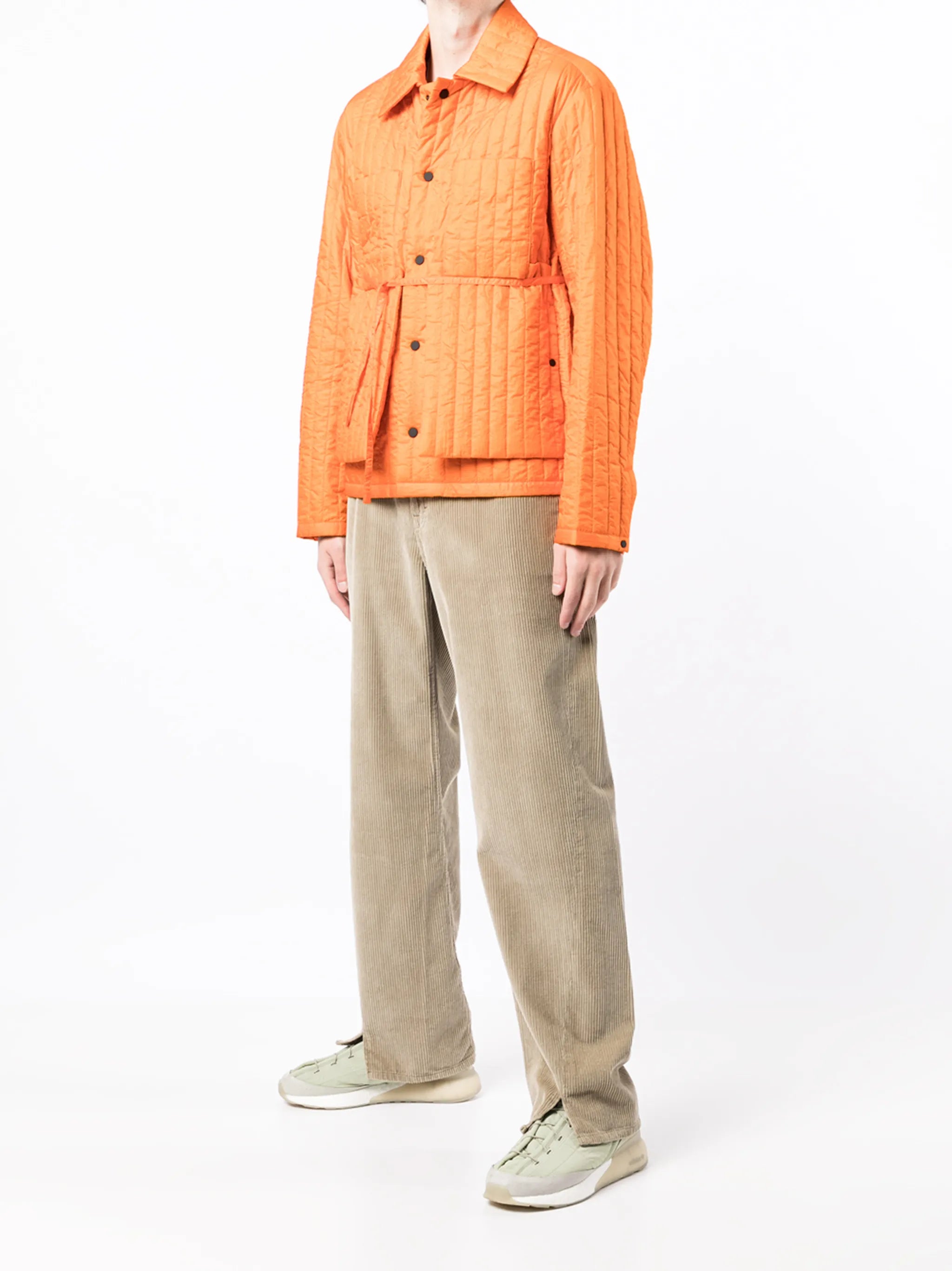 quilted single-breasted jacket