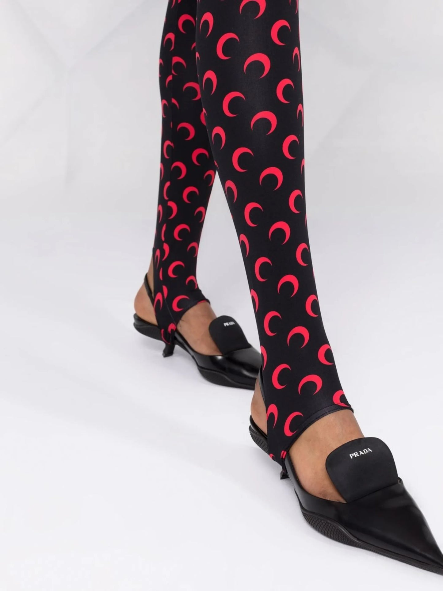 Fuseaux crescent moon-print stirrup leggings