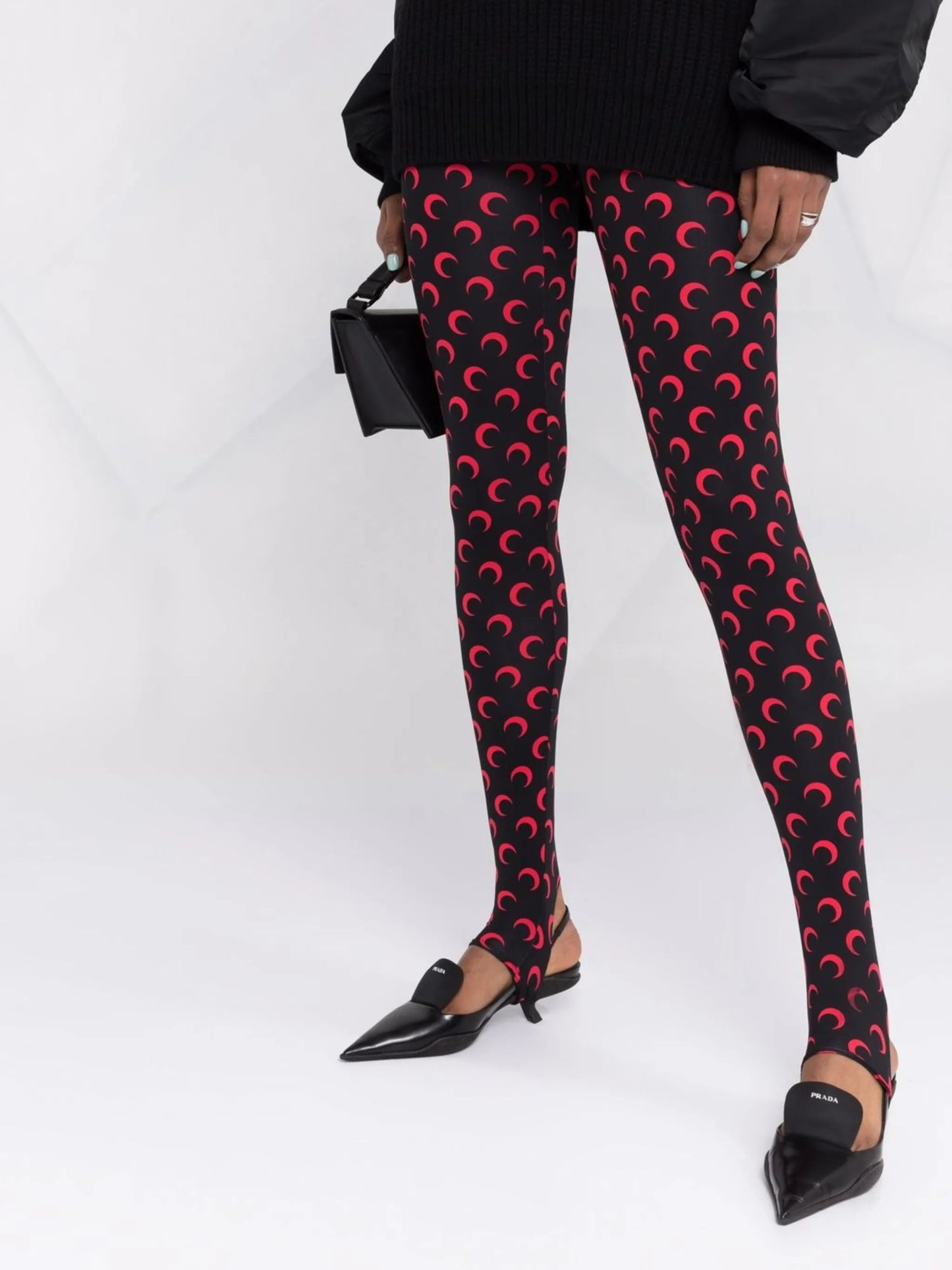 Fuseaux crescent moon-print stirrup leggings