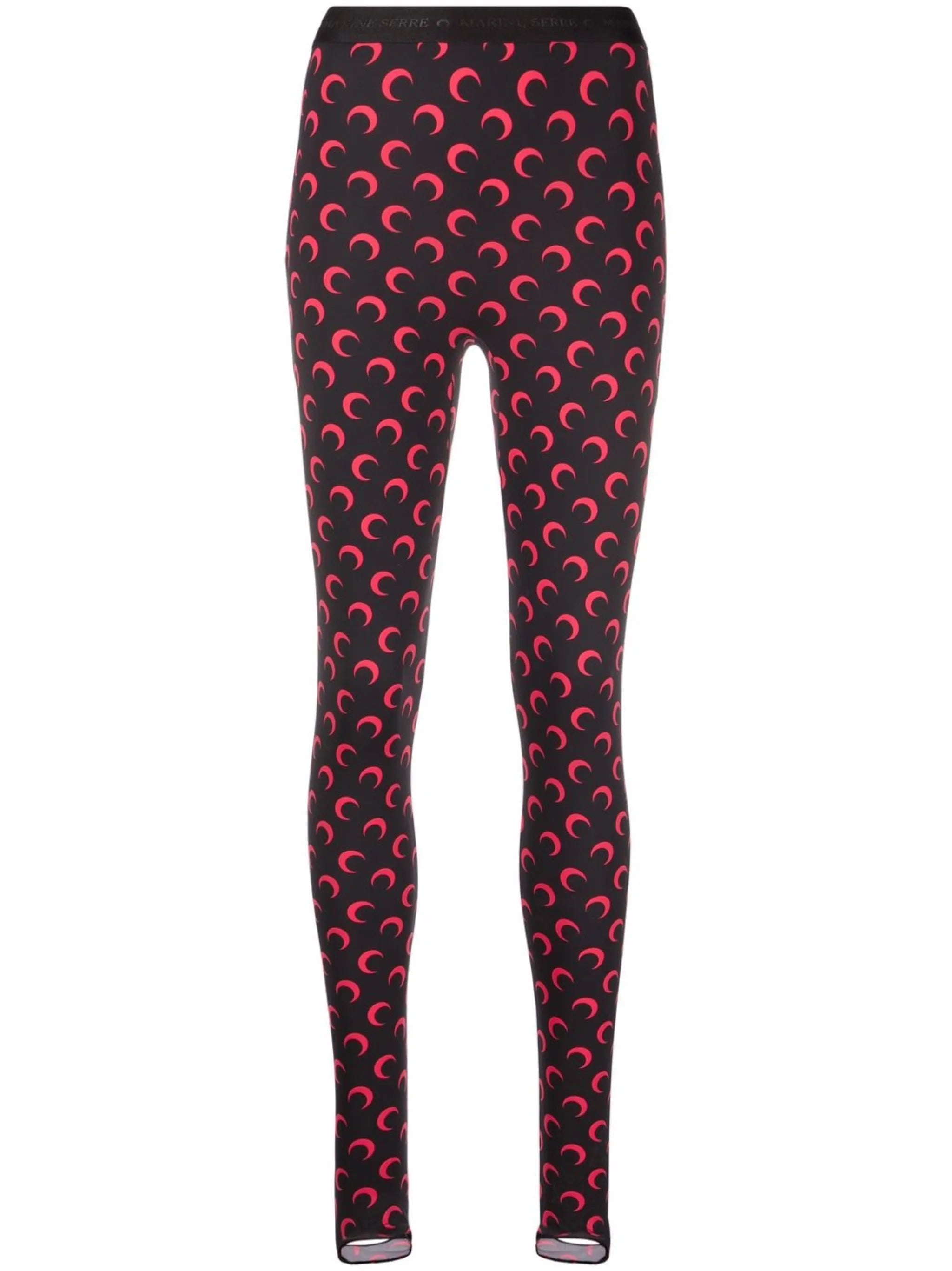 Fuseaux crescent moon-print stirrup leggings
