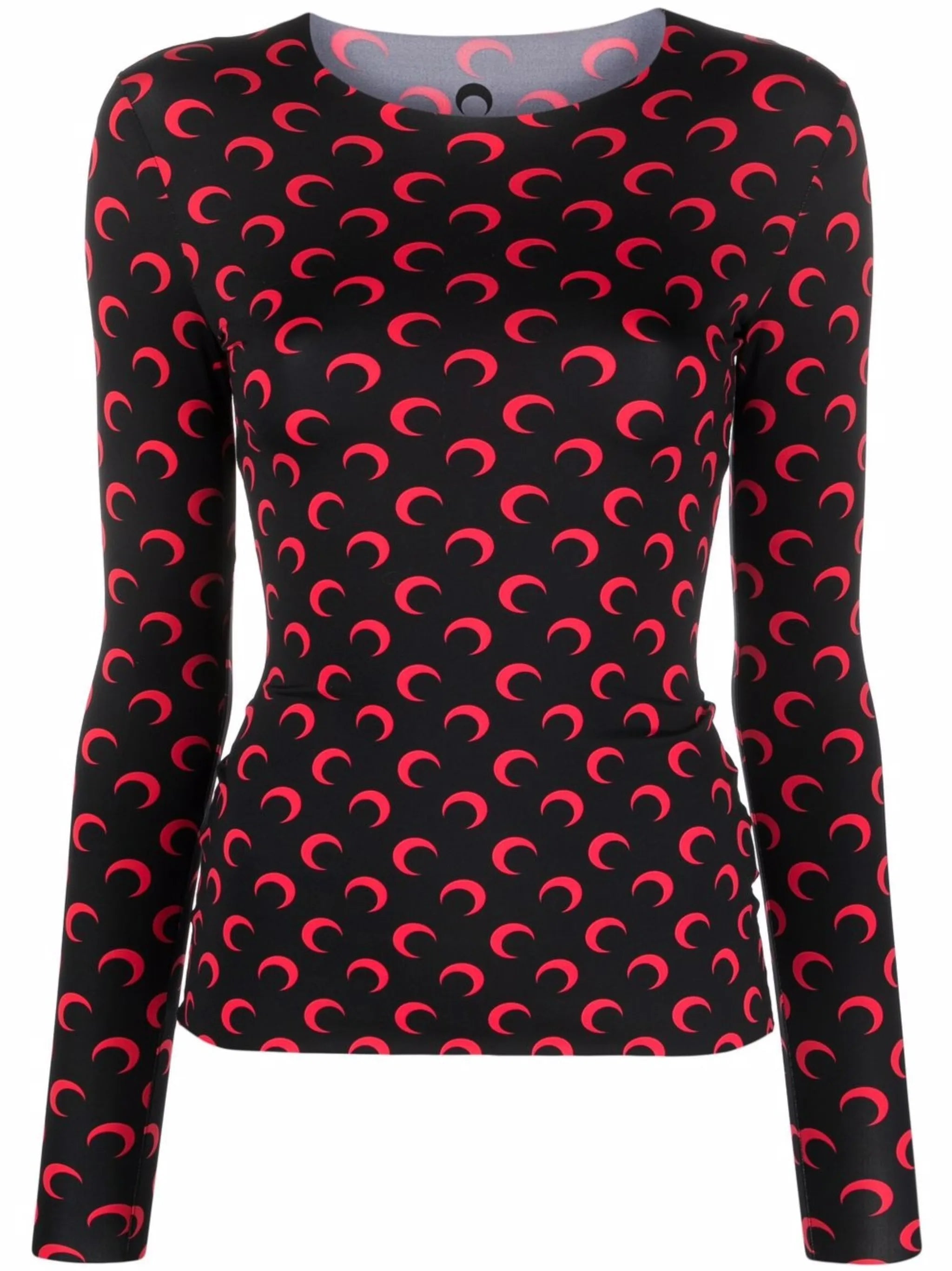 Crescent Moon-print jersey top