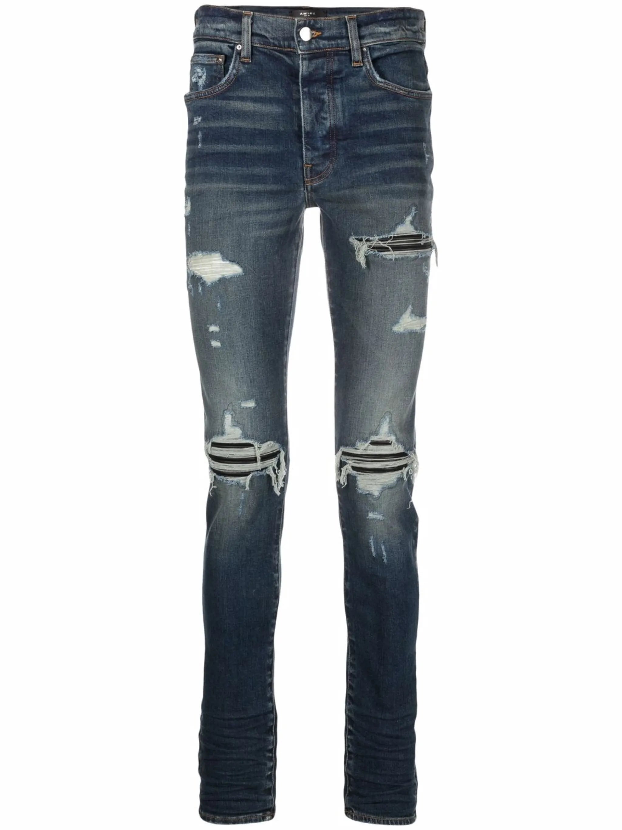 distressed skinny fit jeans