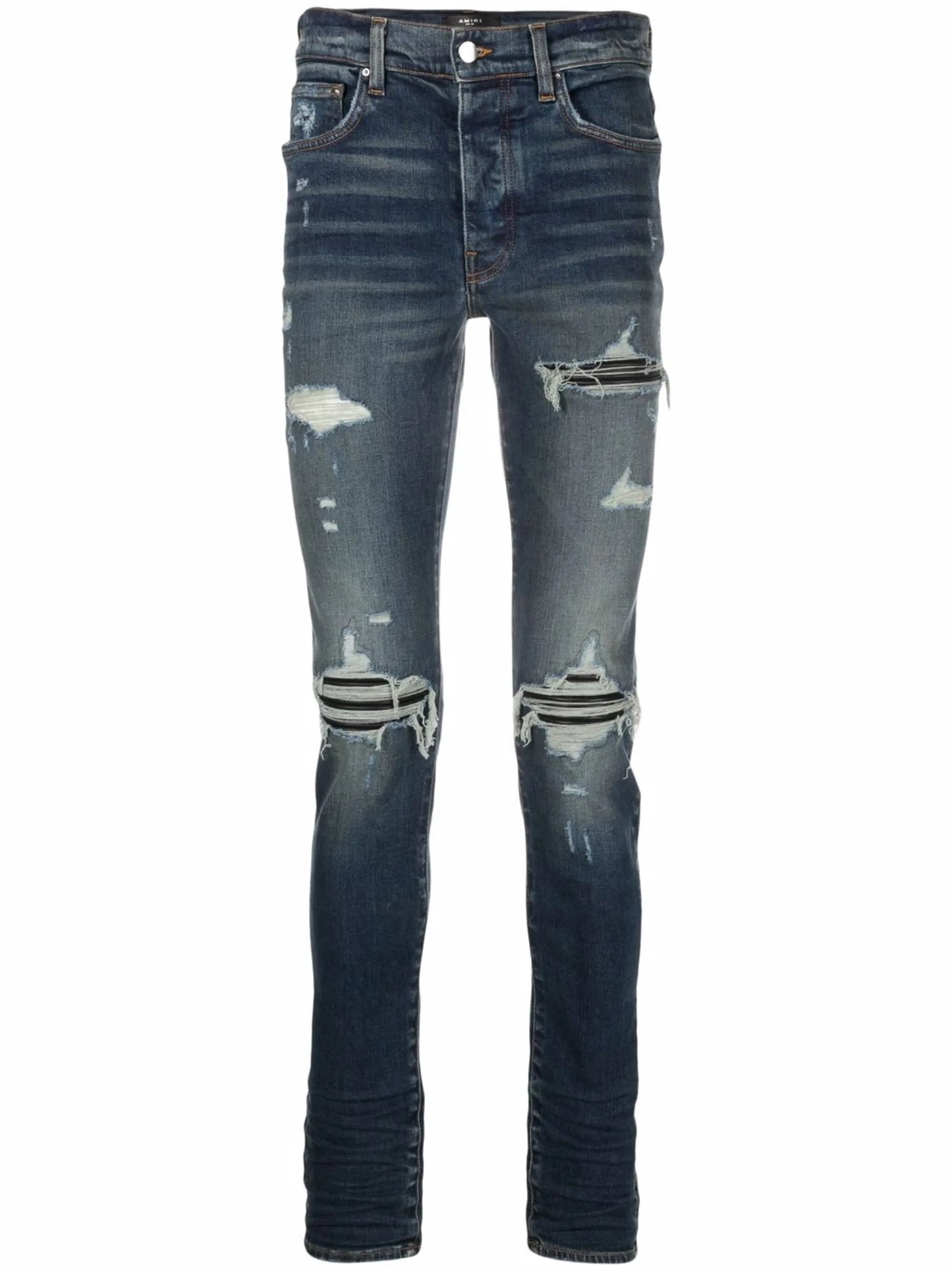 distressed skinny fit jeans