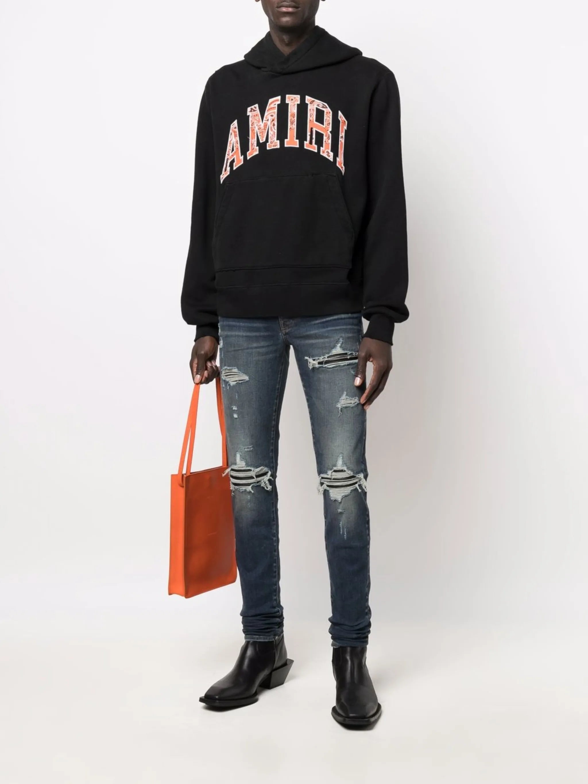 distressed skinny fit jeans