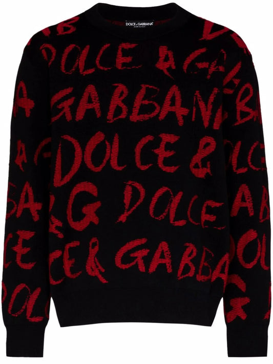 all-over logo jacquard jumper