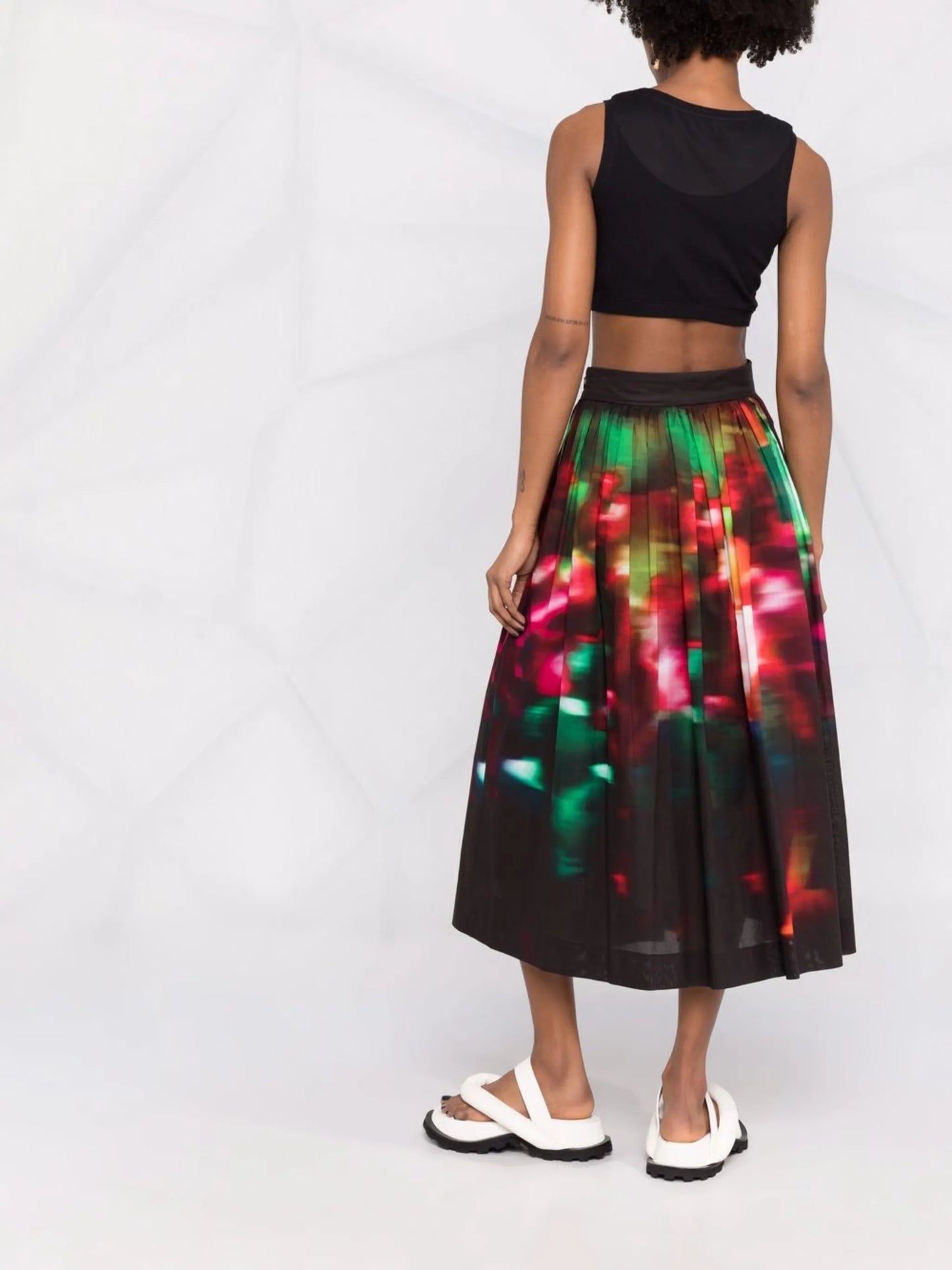 Anagram-print cropped vest