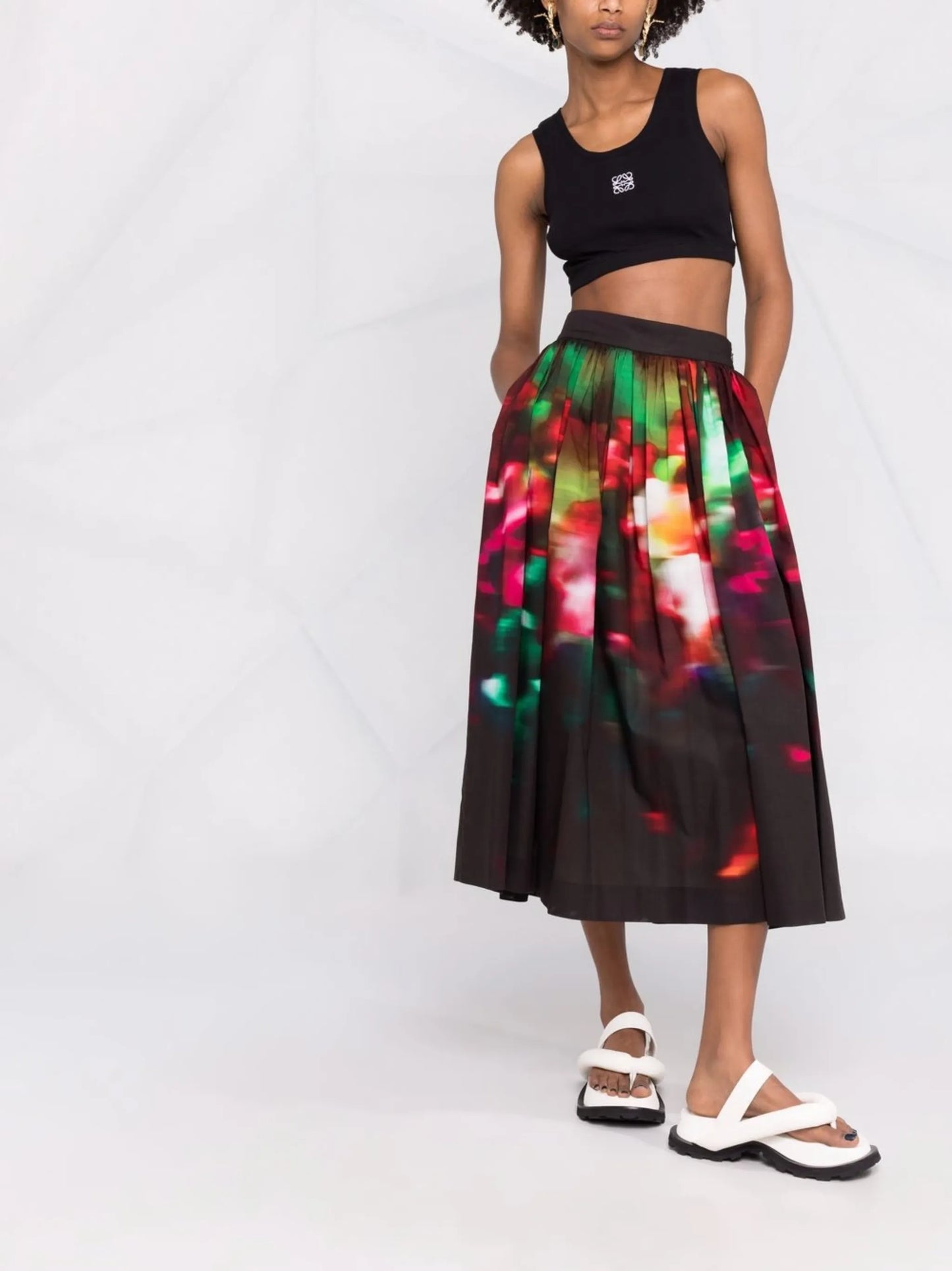 Anagram-print cropped vest