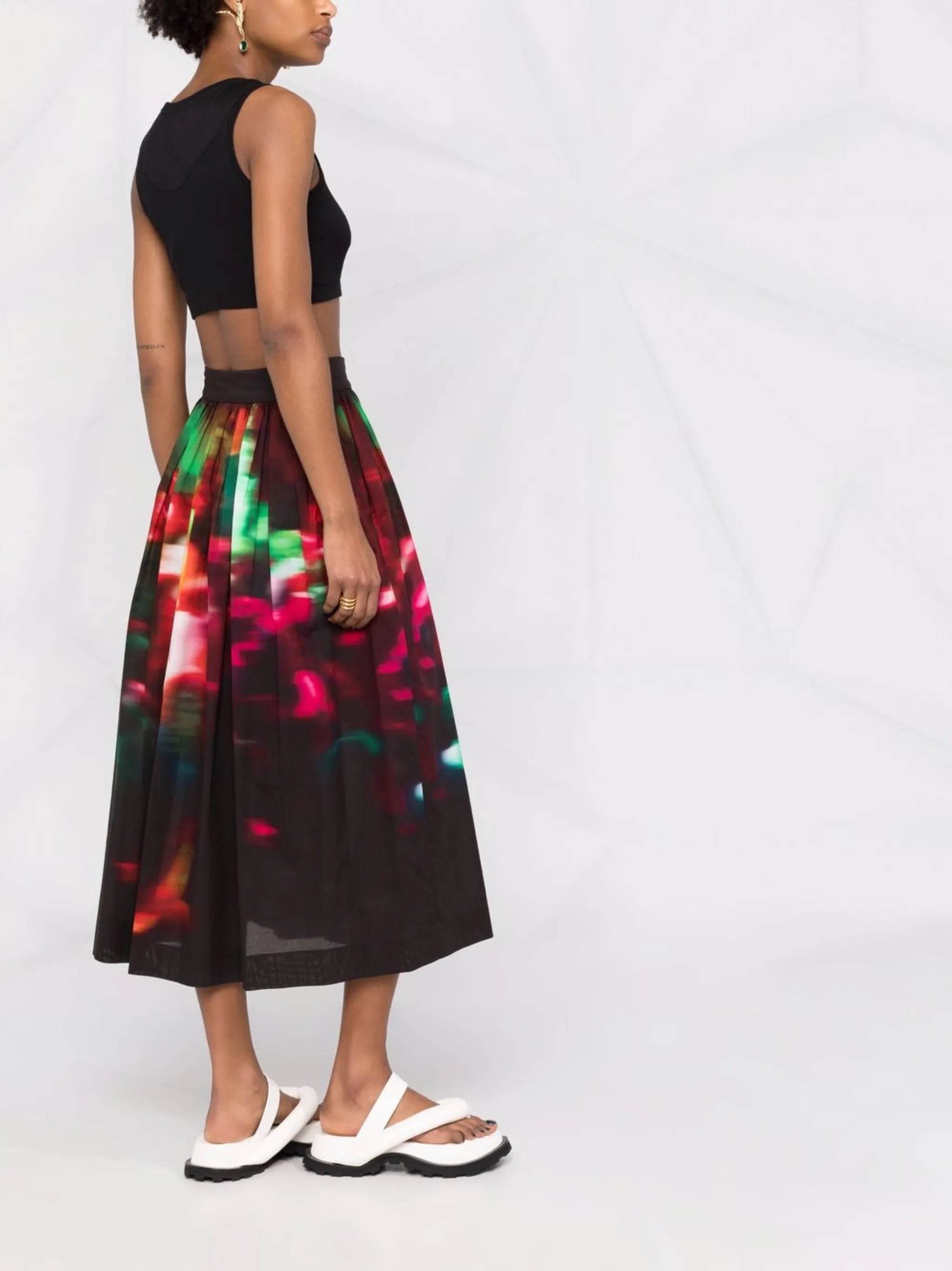 Anagram-print cropped vest