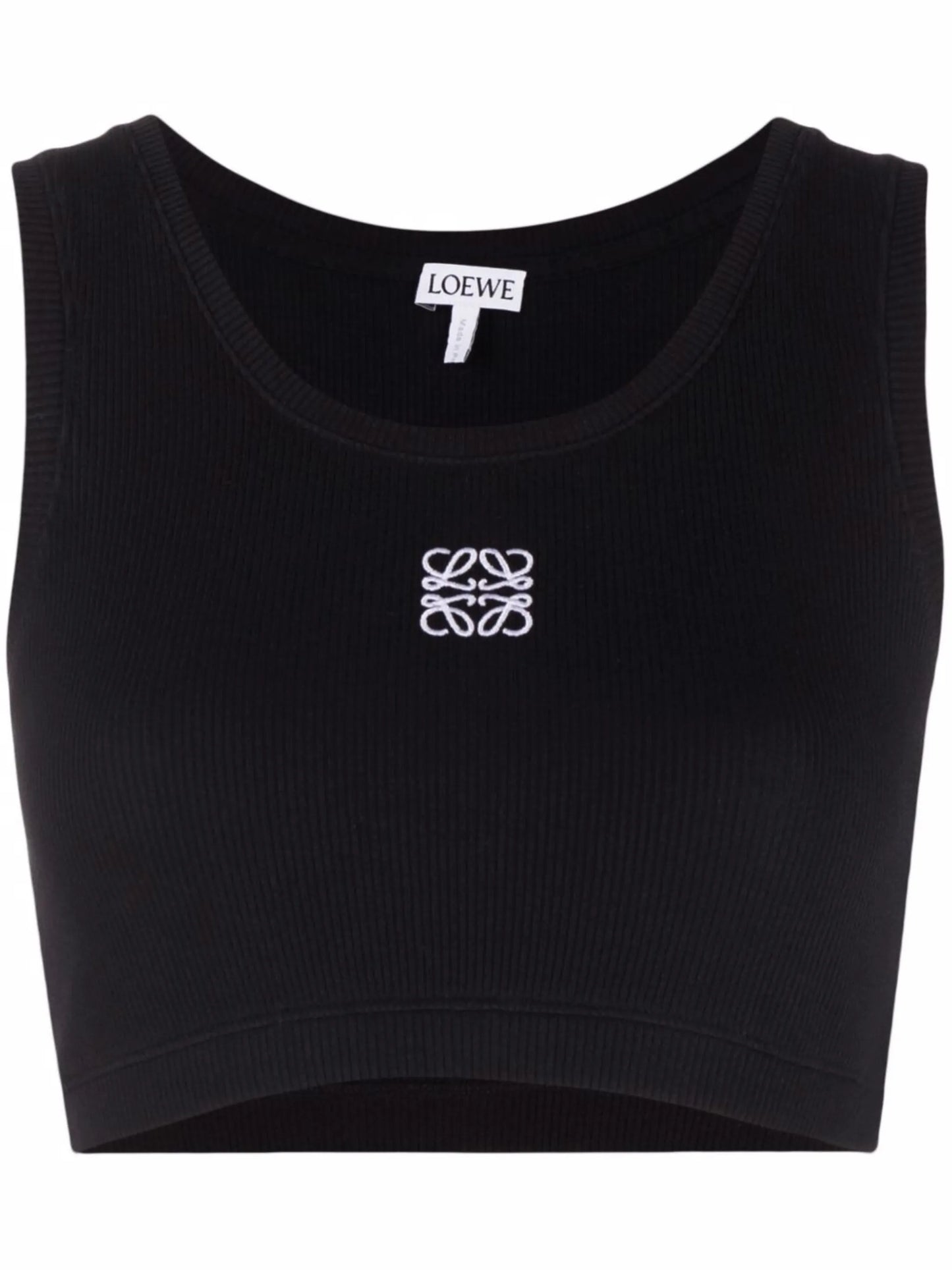 Anagram-print cropped vest