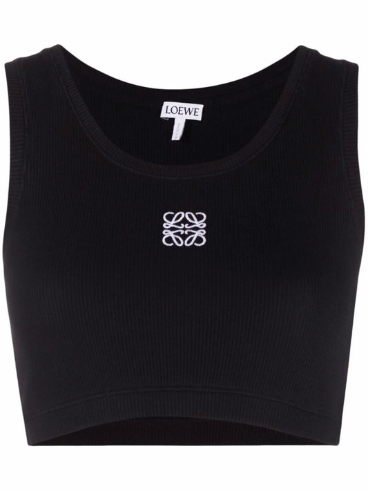 Anagram-print cropped vest