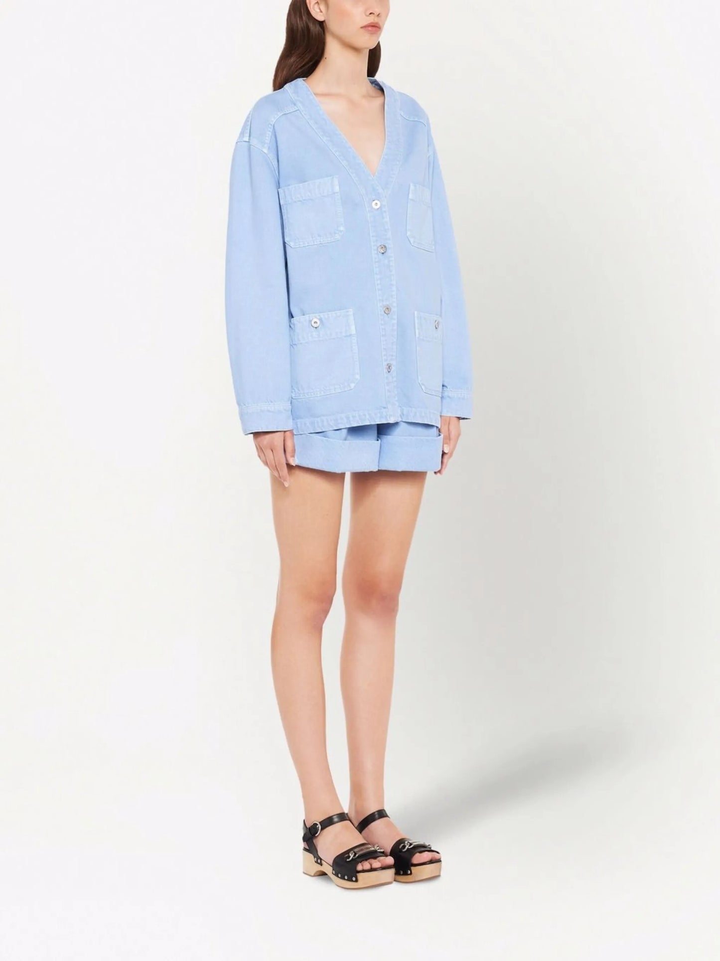 garment-dyed drill blouson jacket