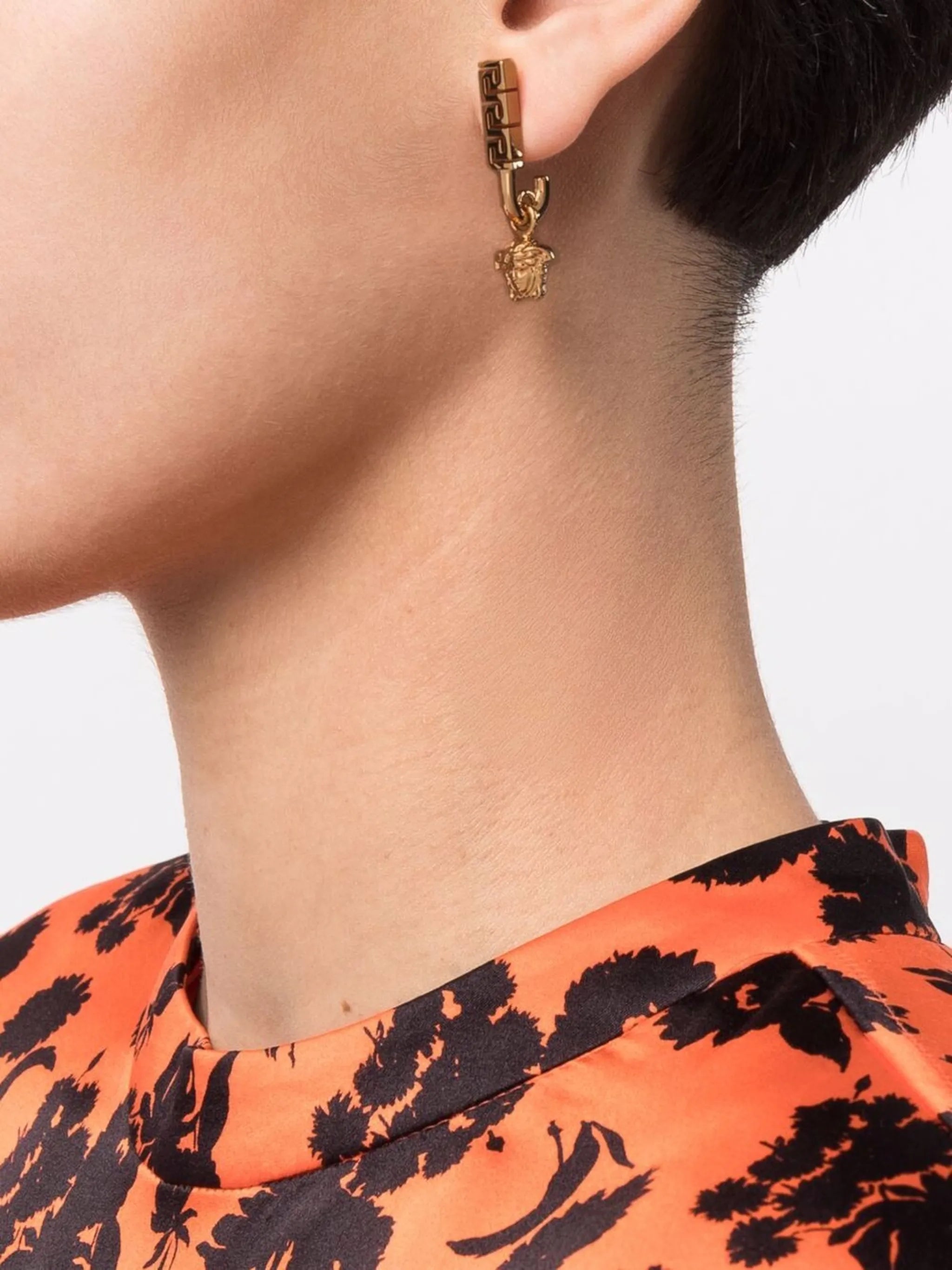 Greca Medusa drop earrings