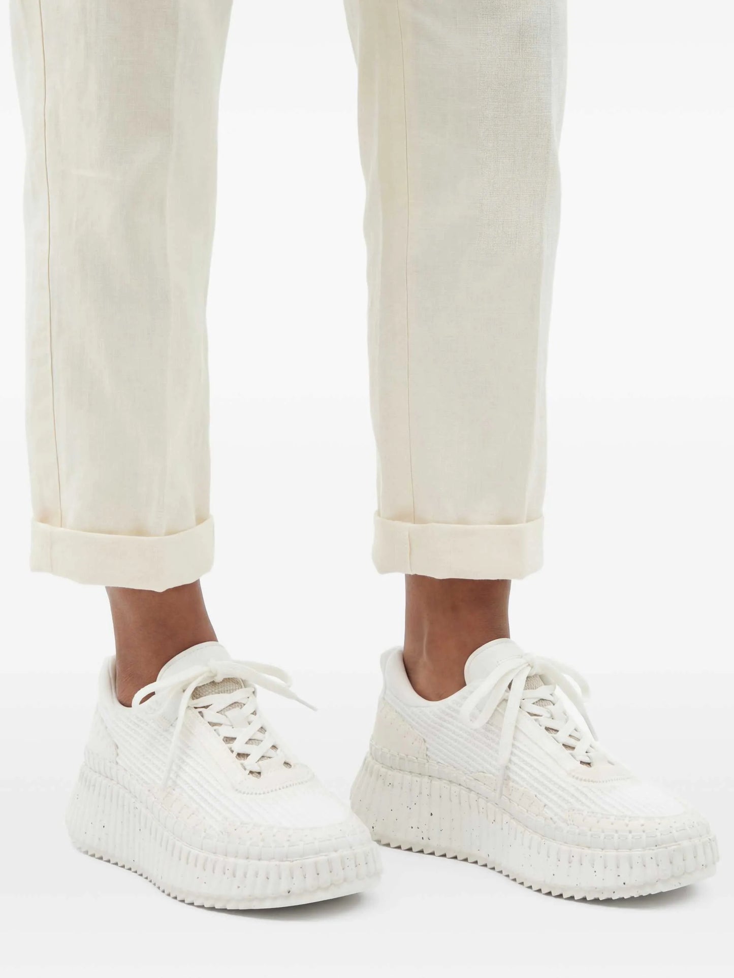 Nama whipstitch-trim sneakers