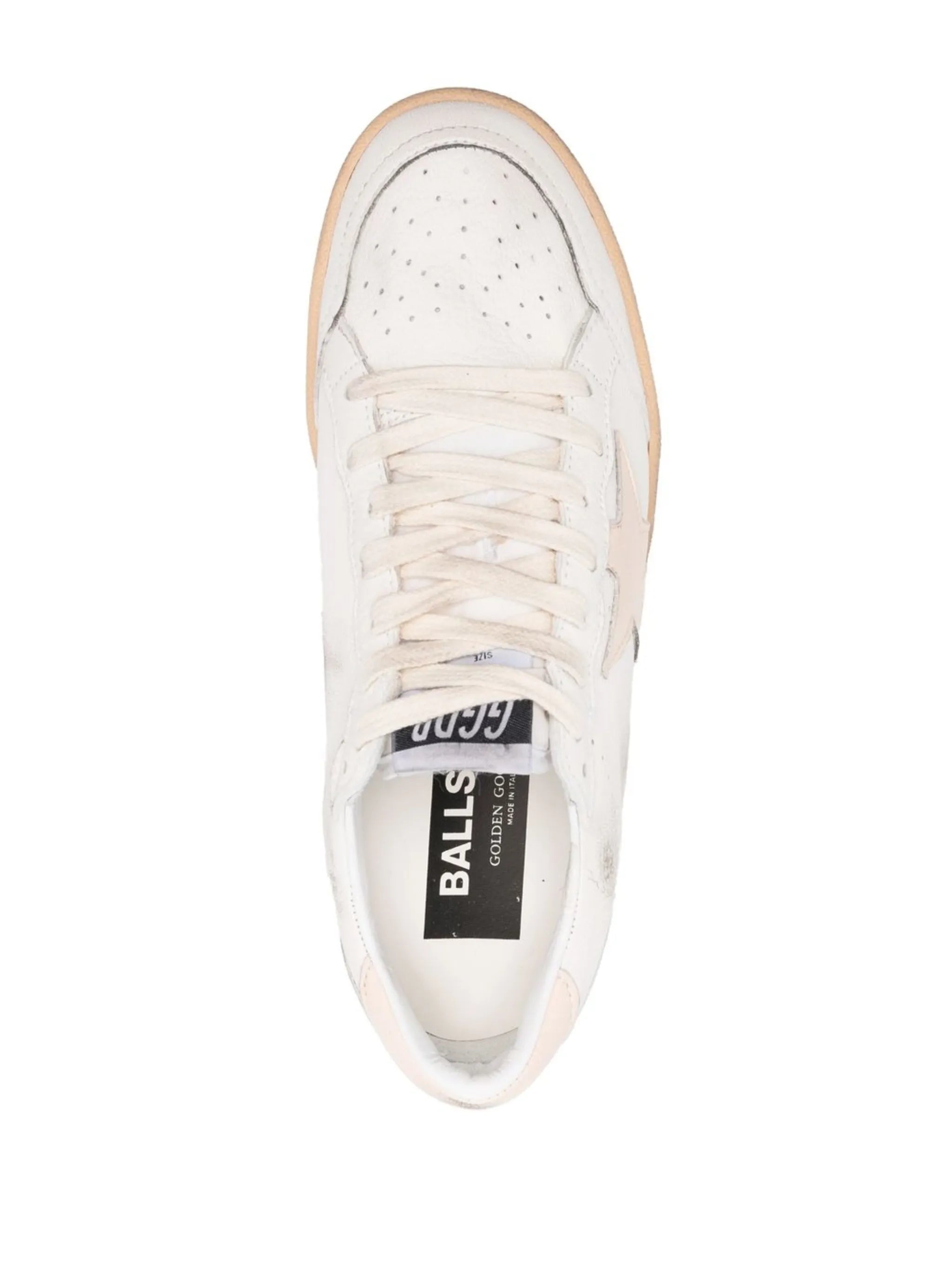 White Ball Star Low-Top Sneakers