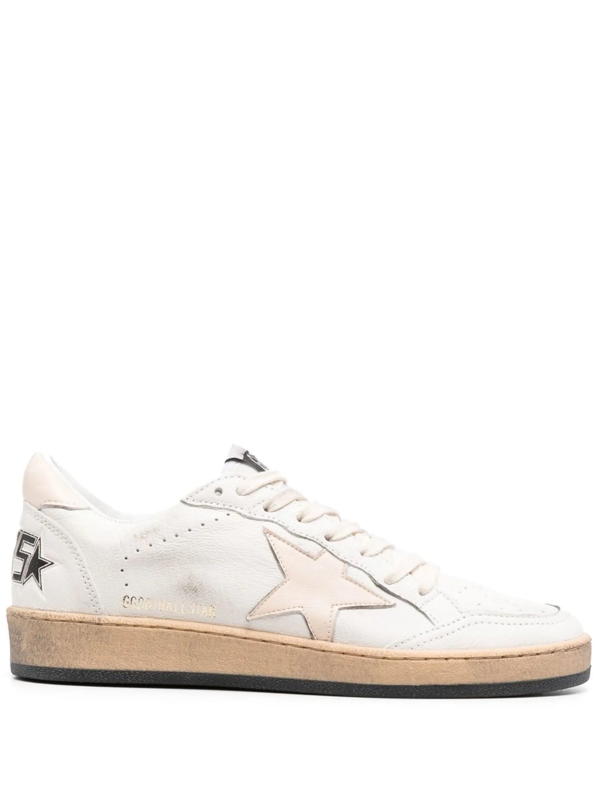 White Ball Star Low-Top Sneakers