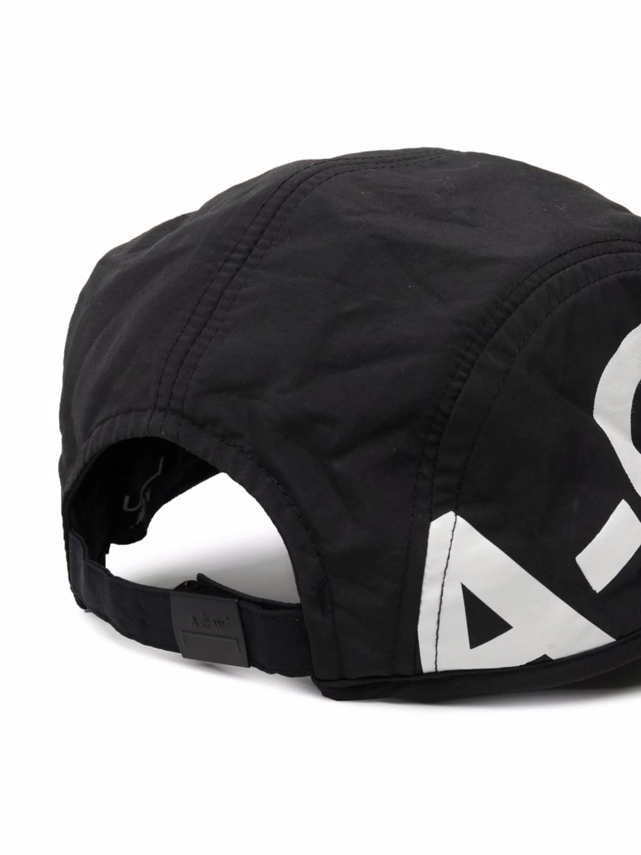 logo-print panelled cap