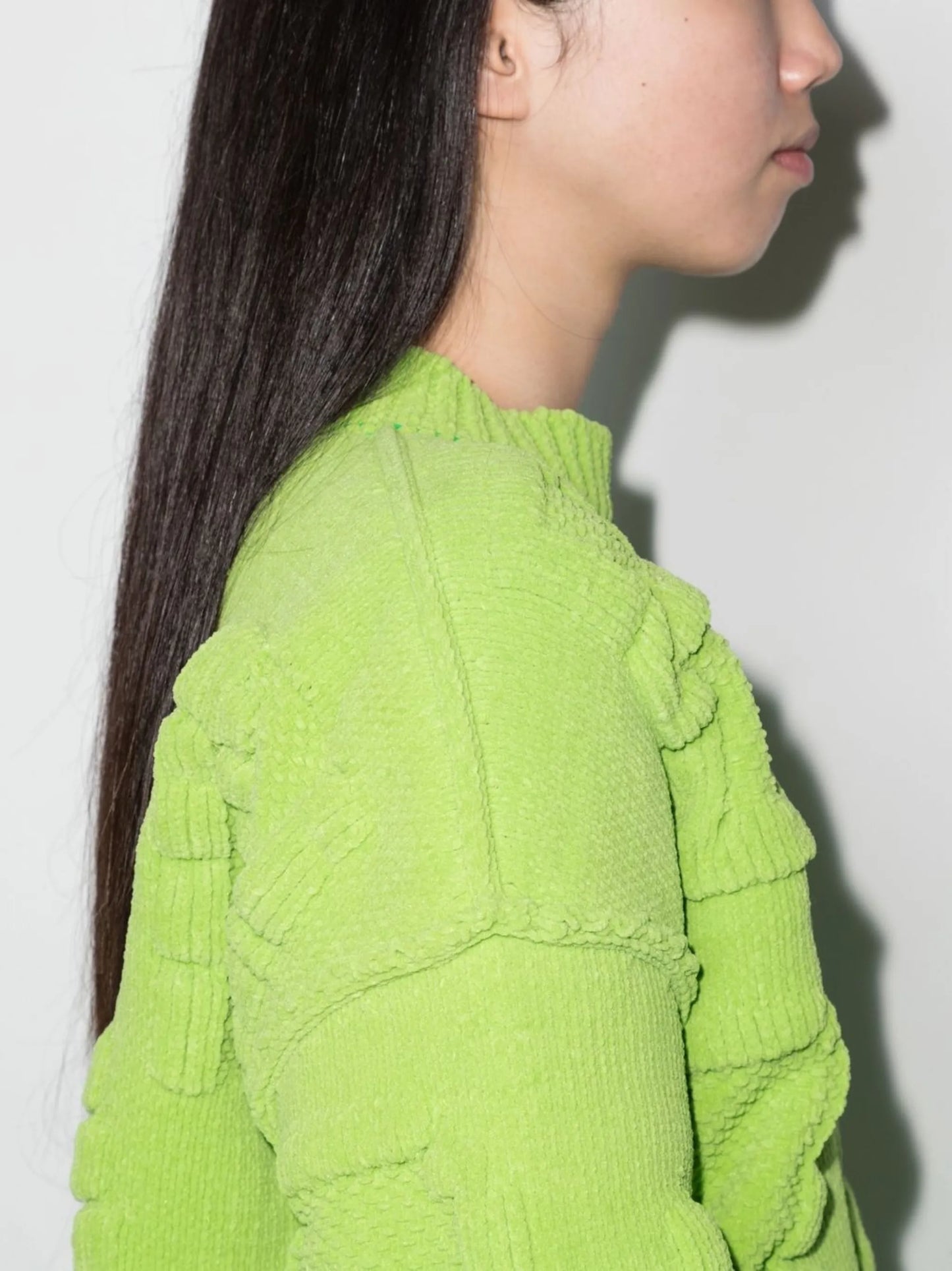 alphabet-motif chenille jumper