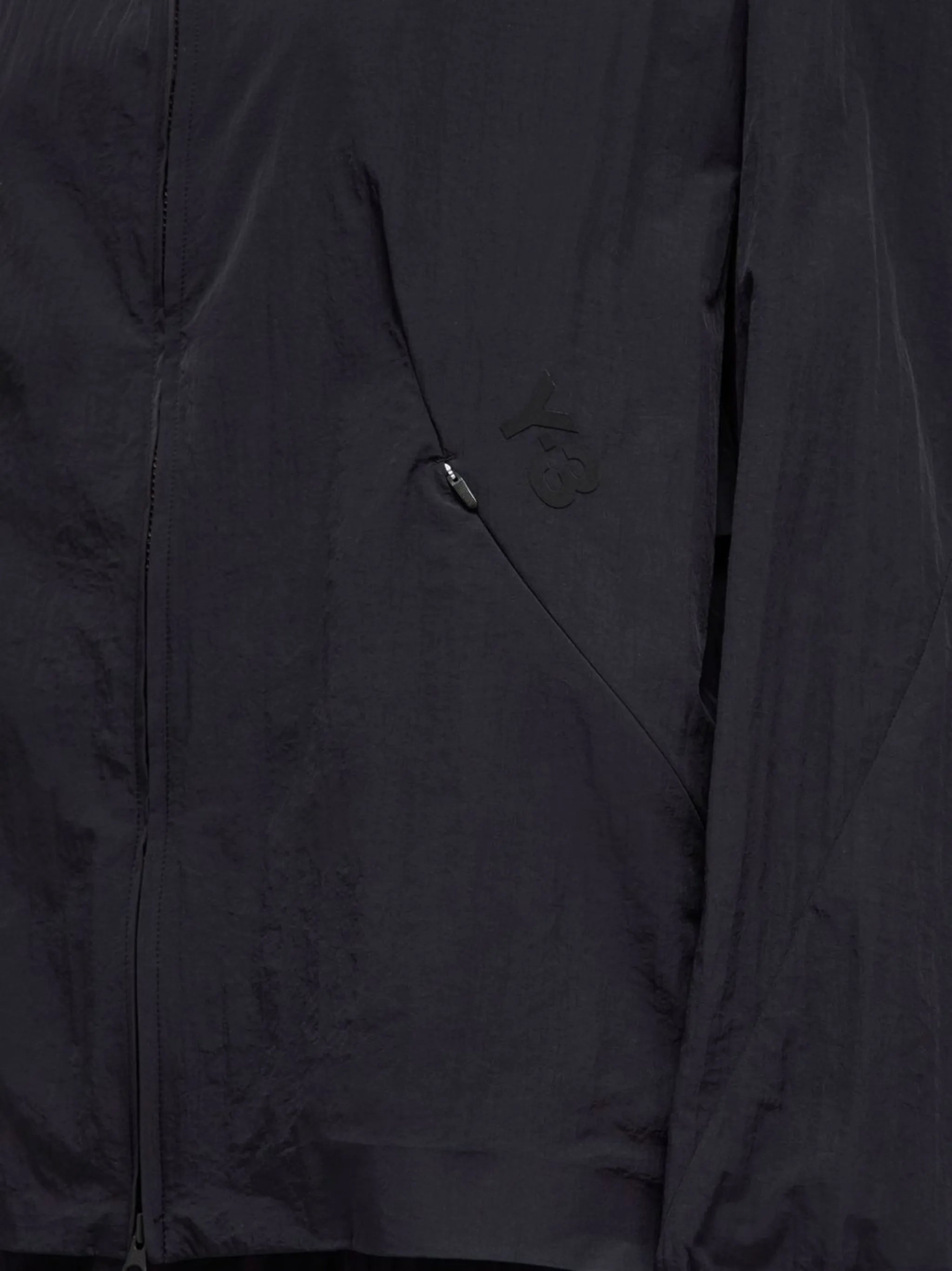 zipped hooded windbreaker