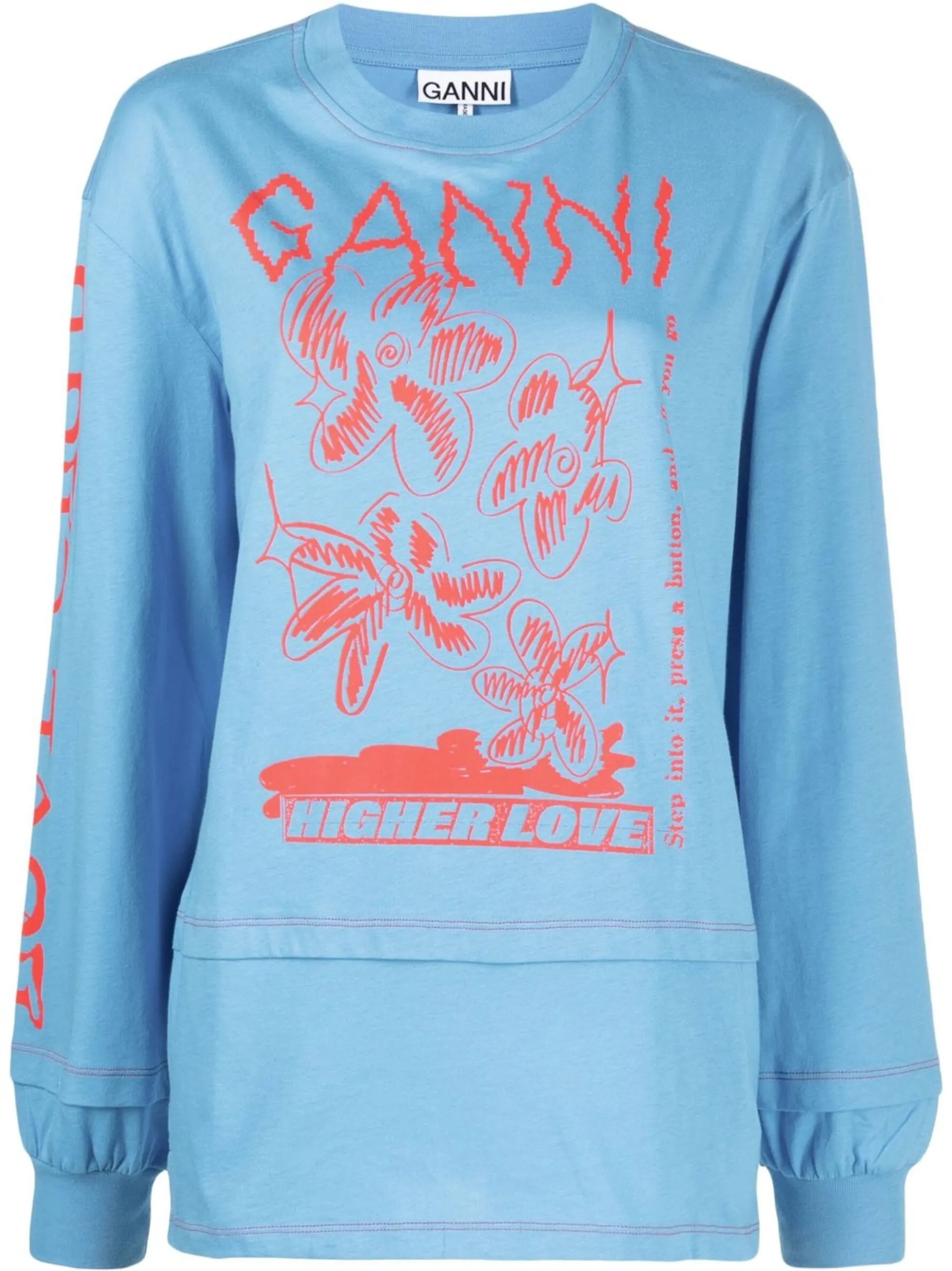 graphic-print long-sleeve T-shirt