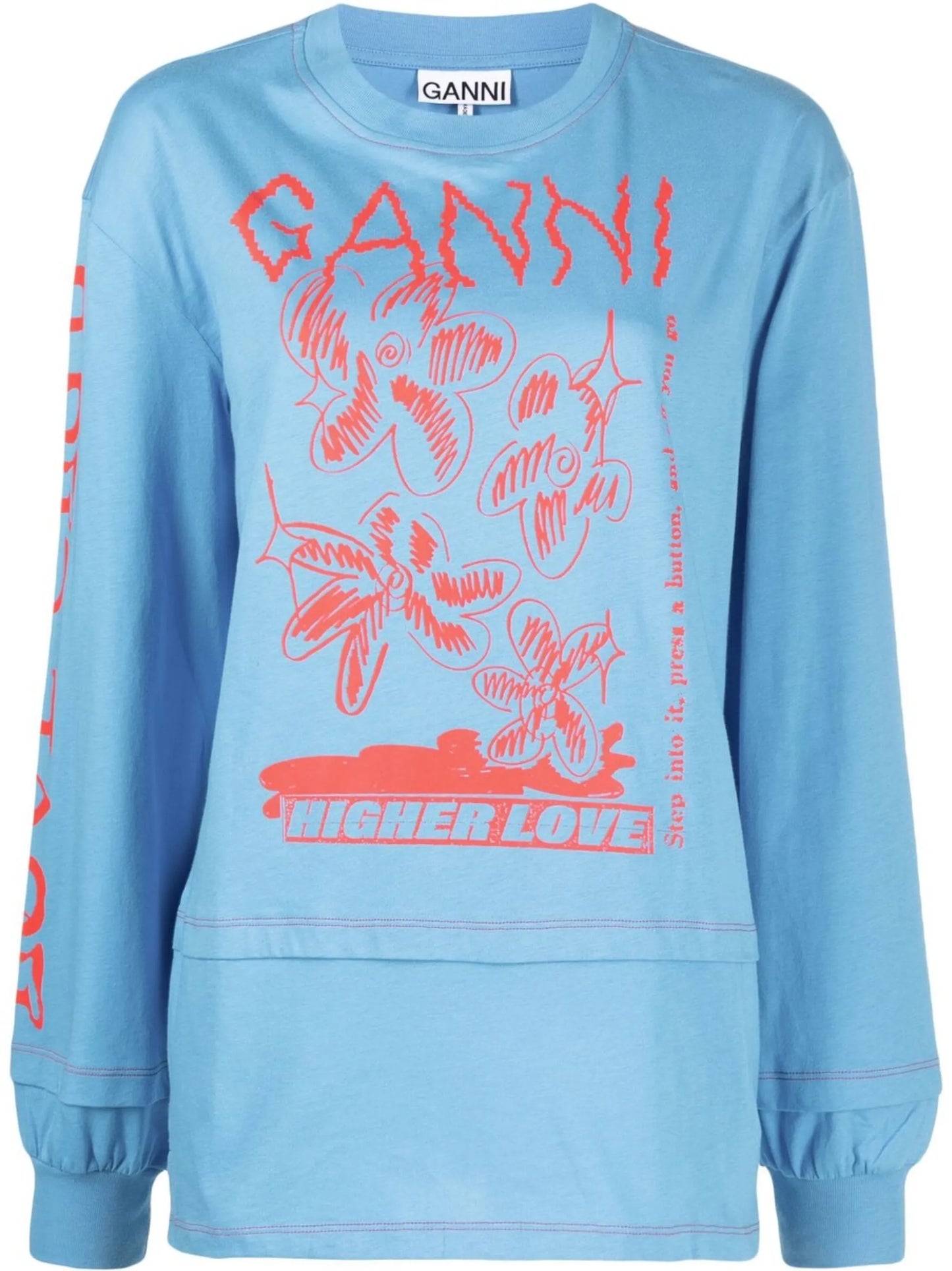 graphic-print long-sleeve T-shirt