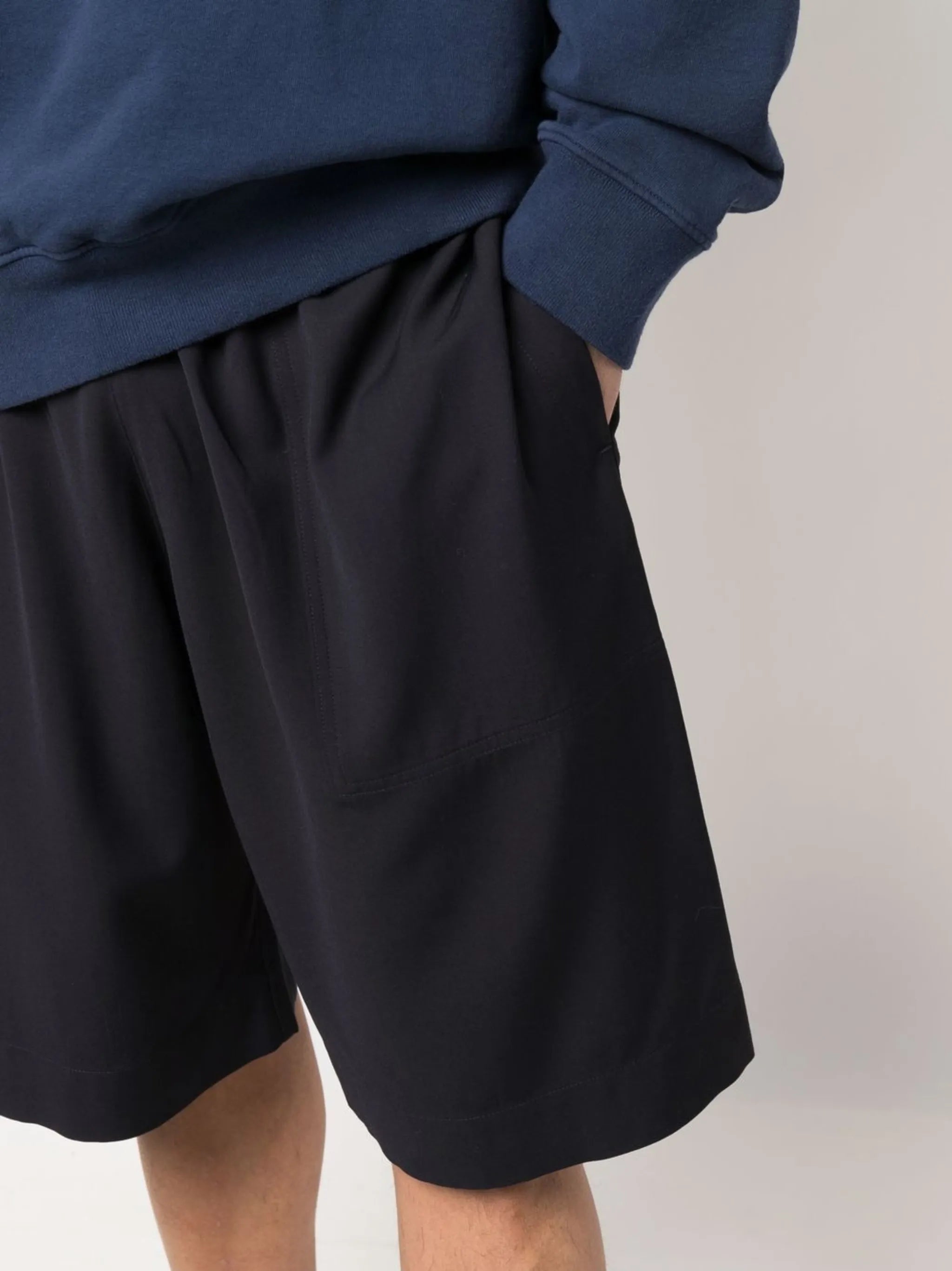 knee-length bermuda shorts