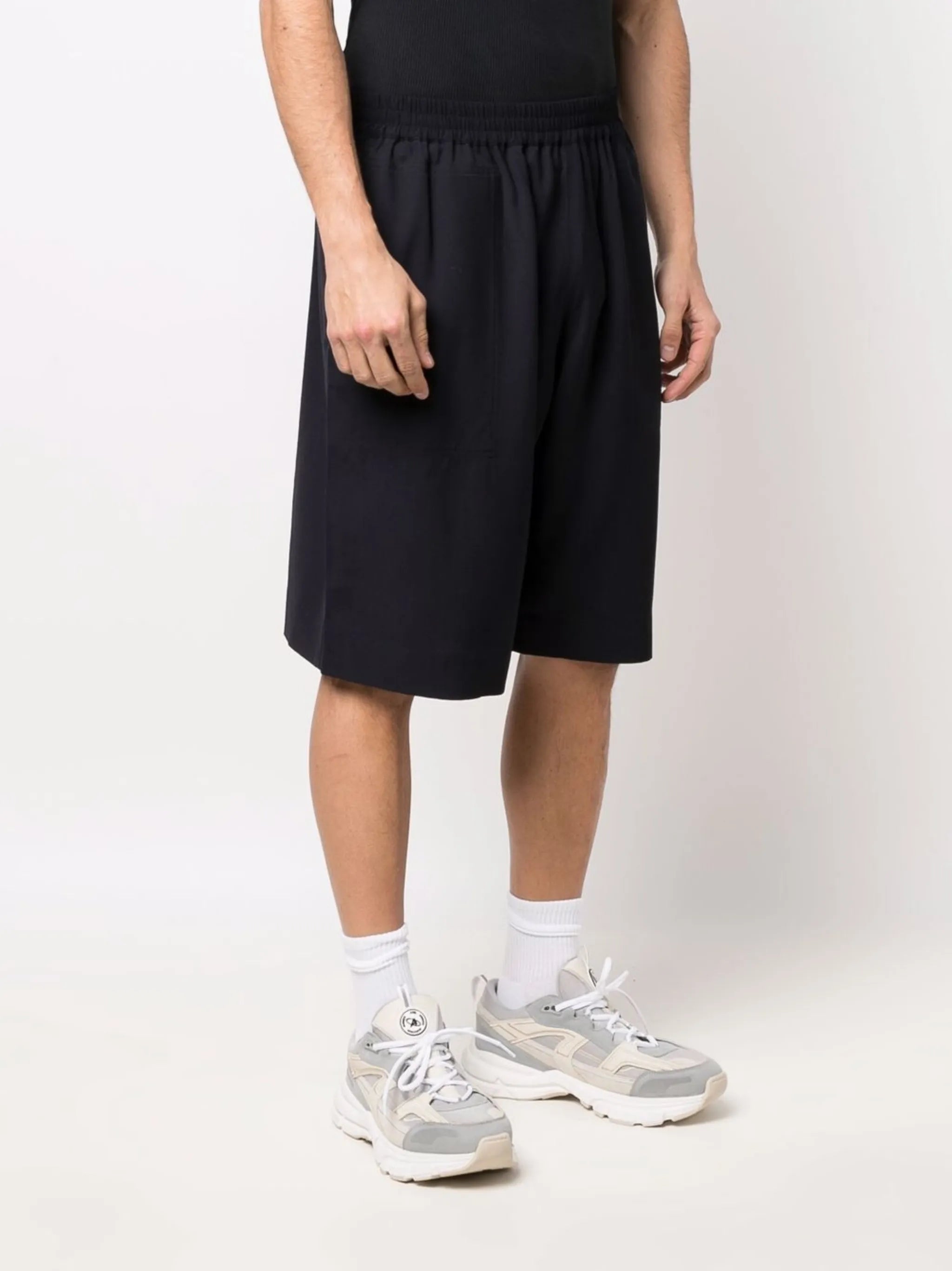 knee-length bermuda shorts
