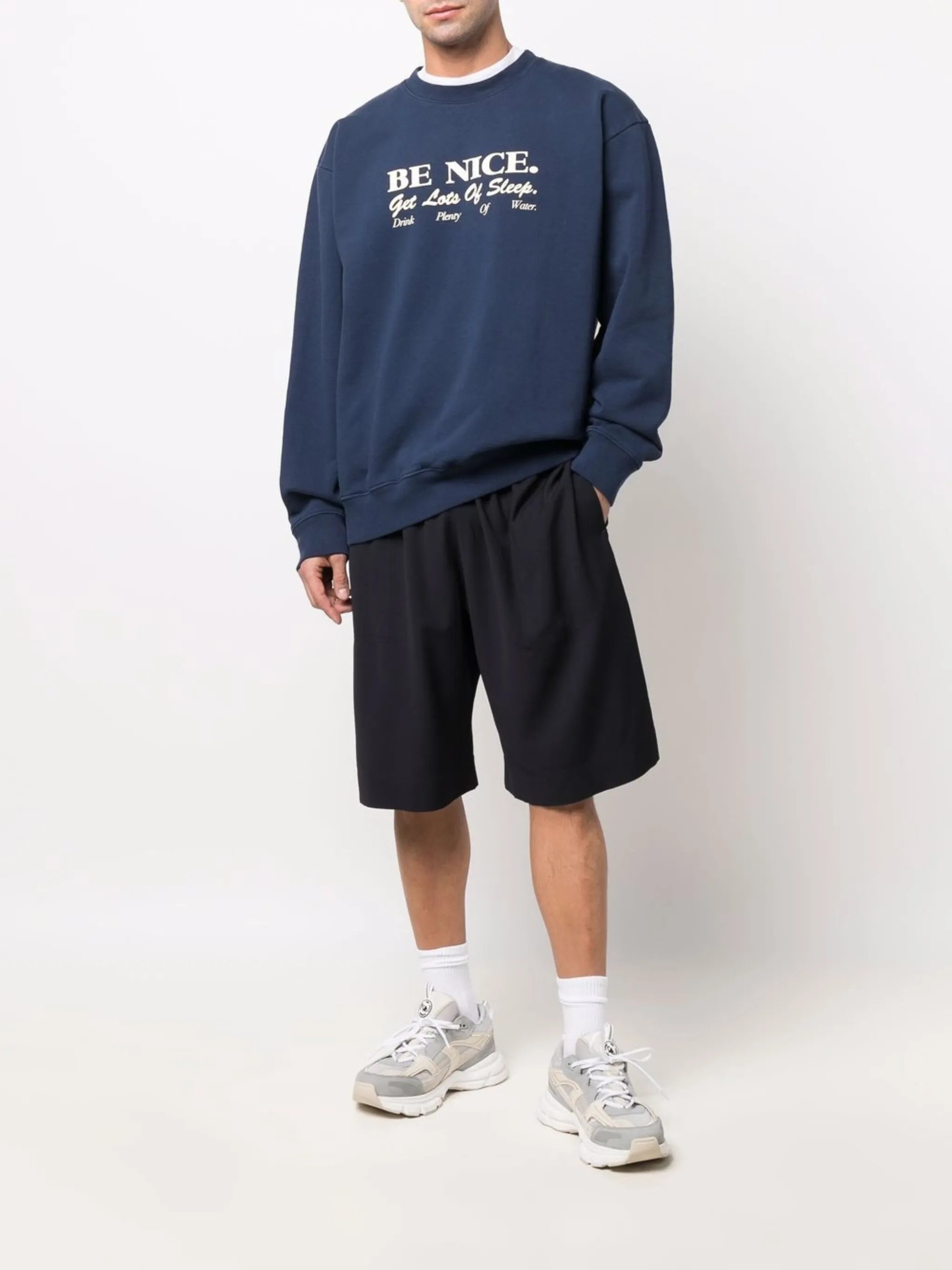 knee-length bermuda shorts