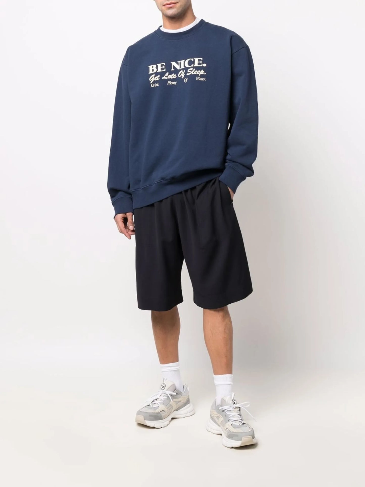 knee-length bermuda shorts