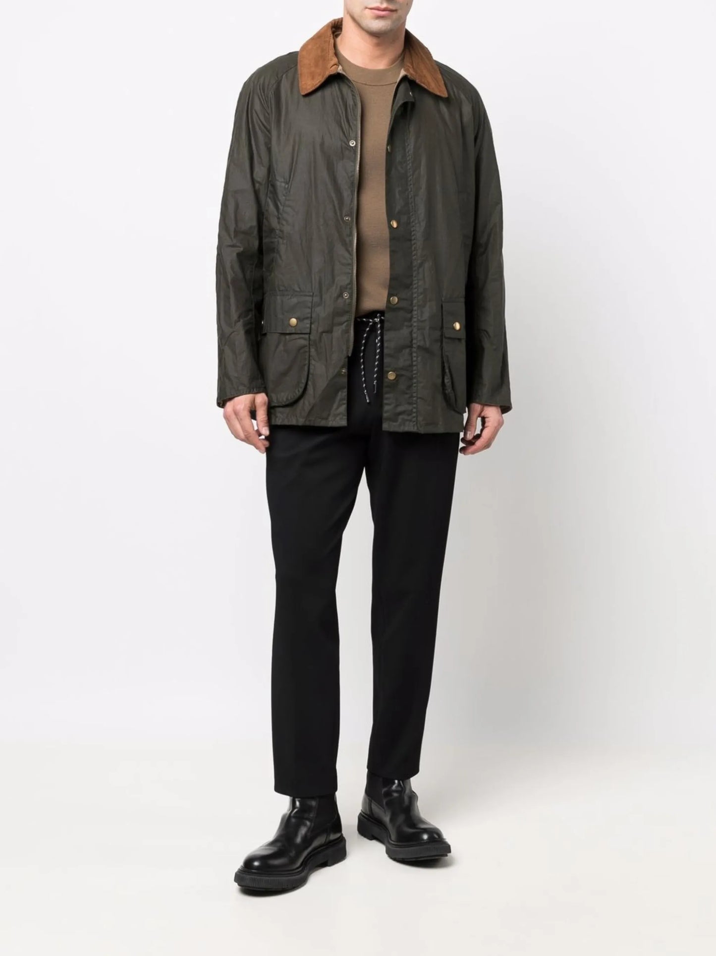 contrasting-collar detail jacket