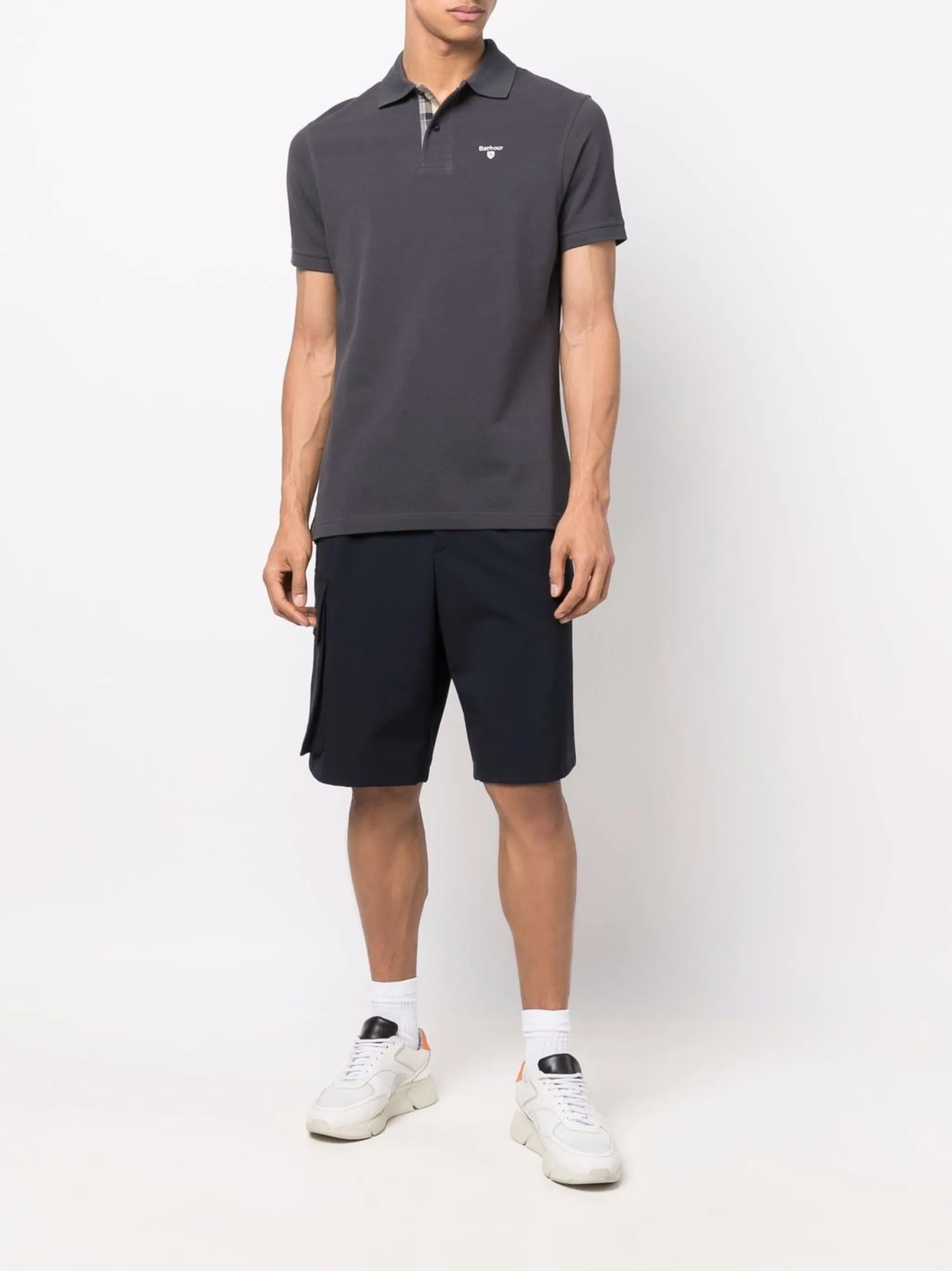 embroidered-logo polo shirt