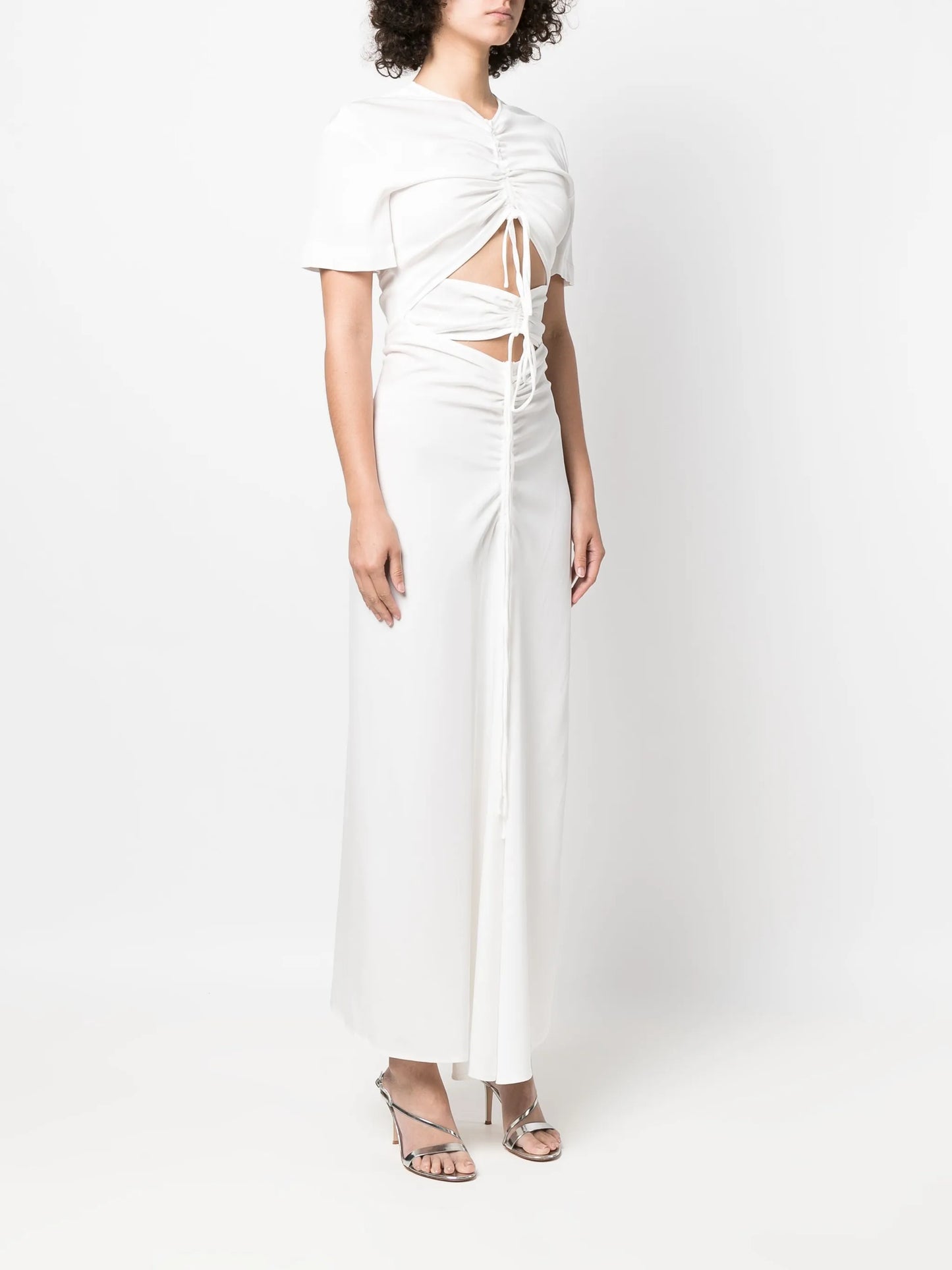ruched panelled T-shirt dress