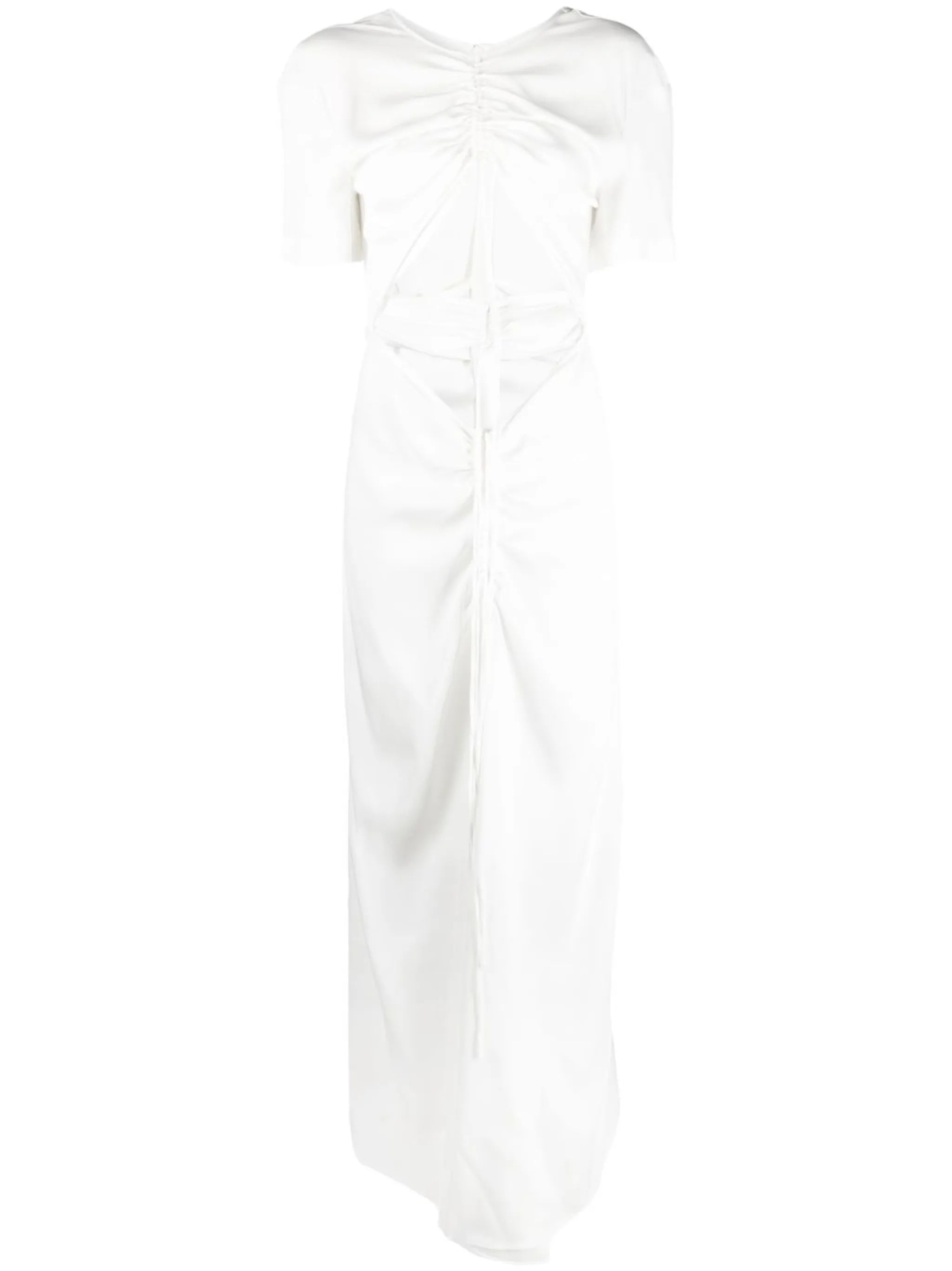 ruched panelled T-shirt dress