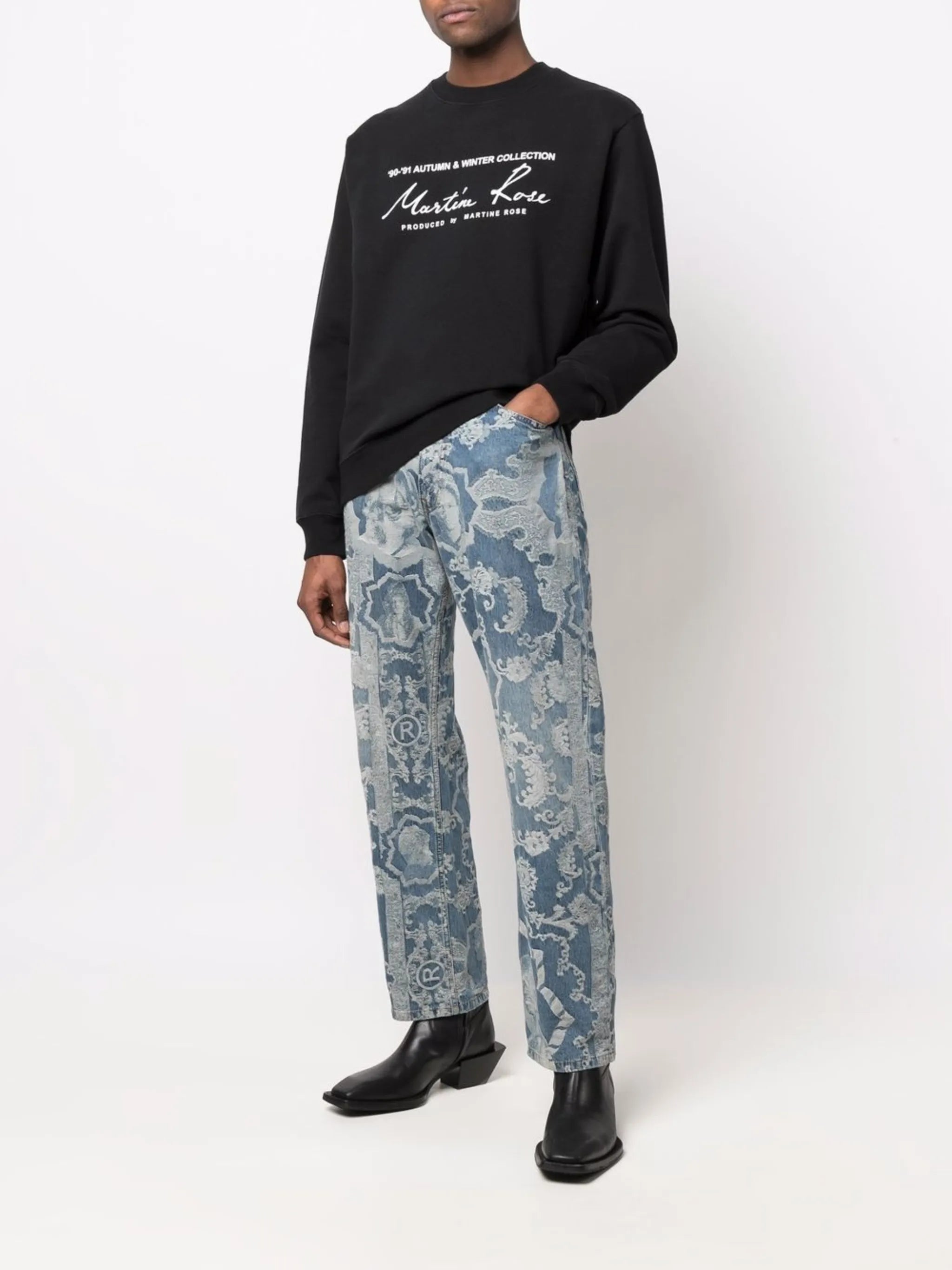 slogan-print sweatshirt