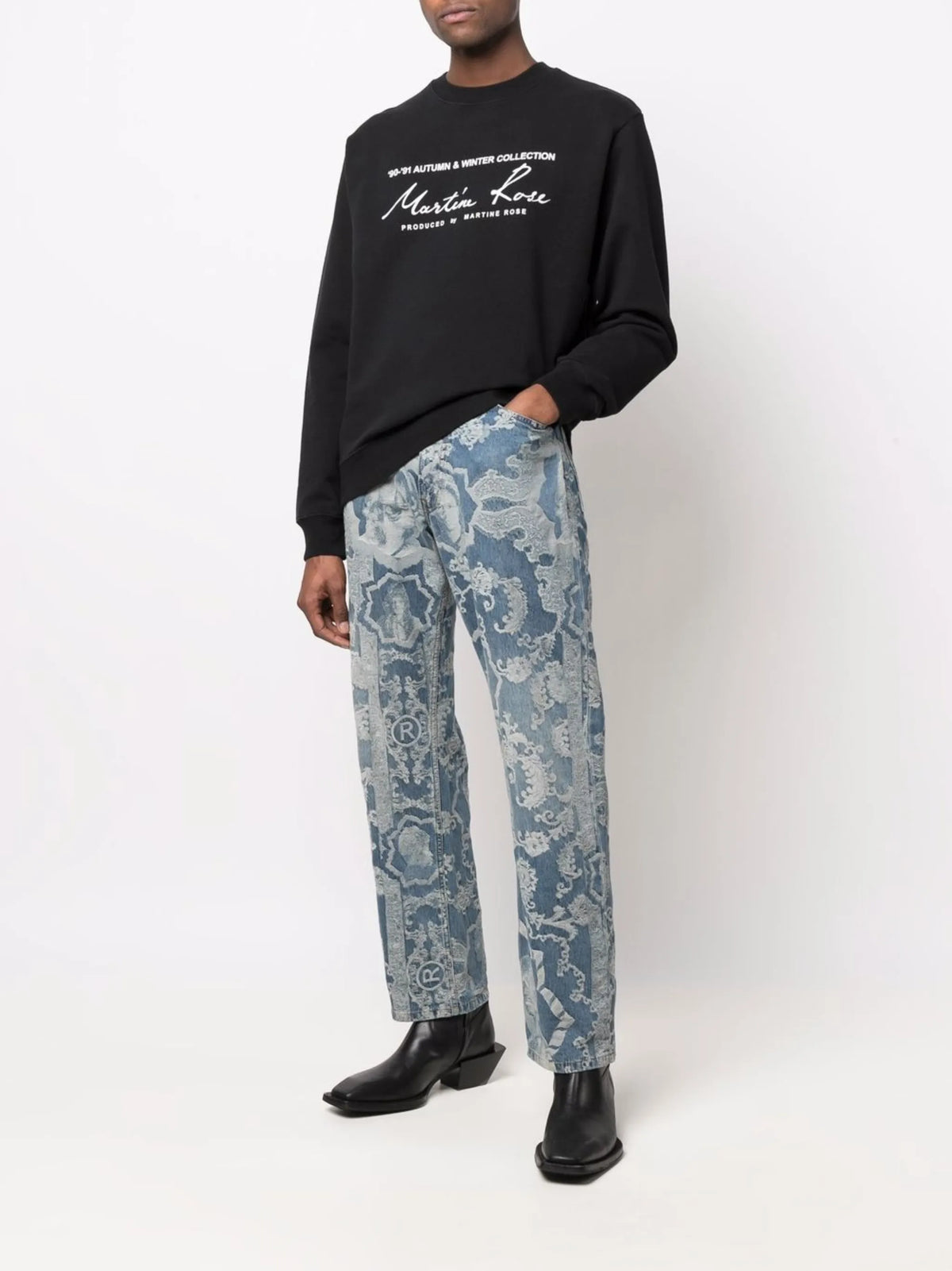 slogan-print sweatshirt
