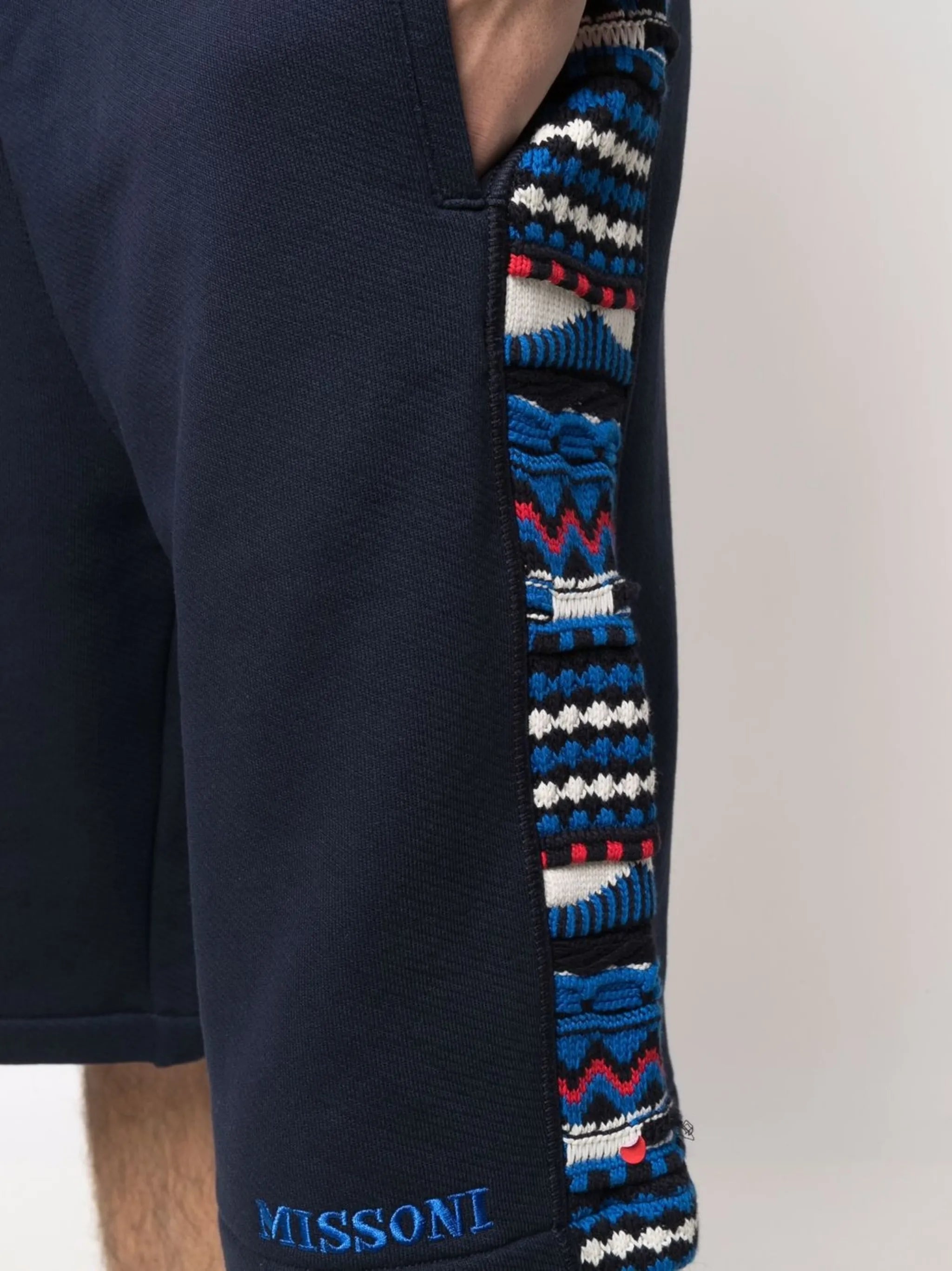 patterned jacquard cotton shorts