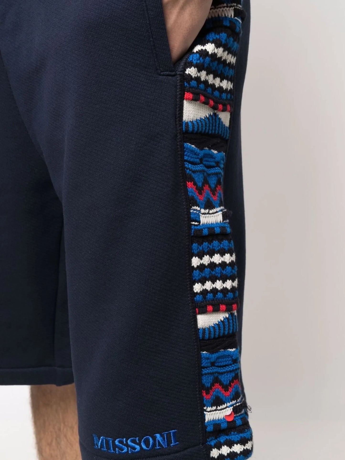 patterned jacquard cotton shorts