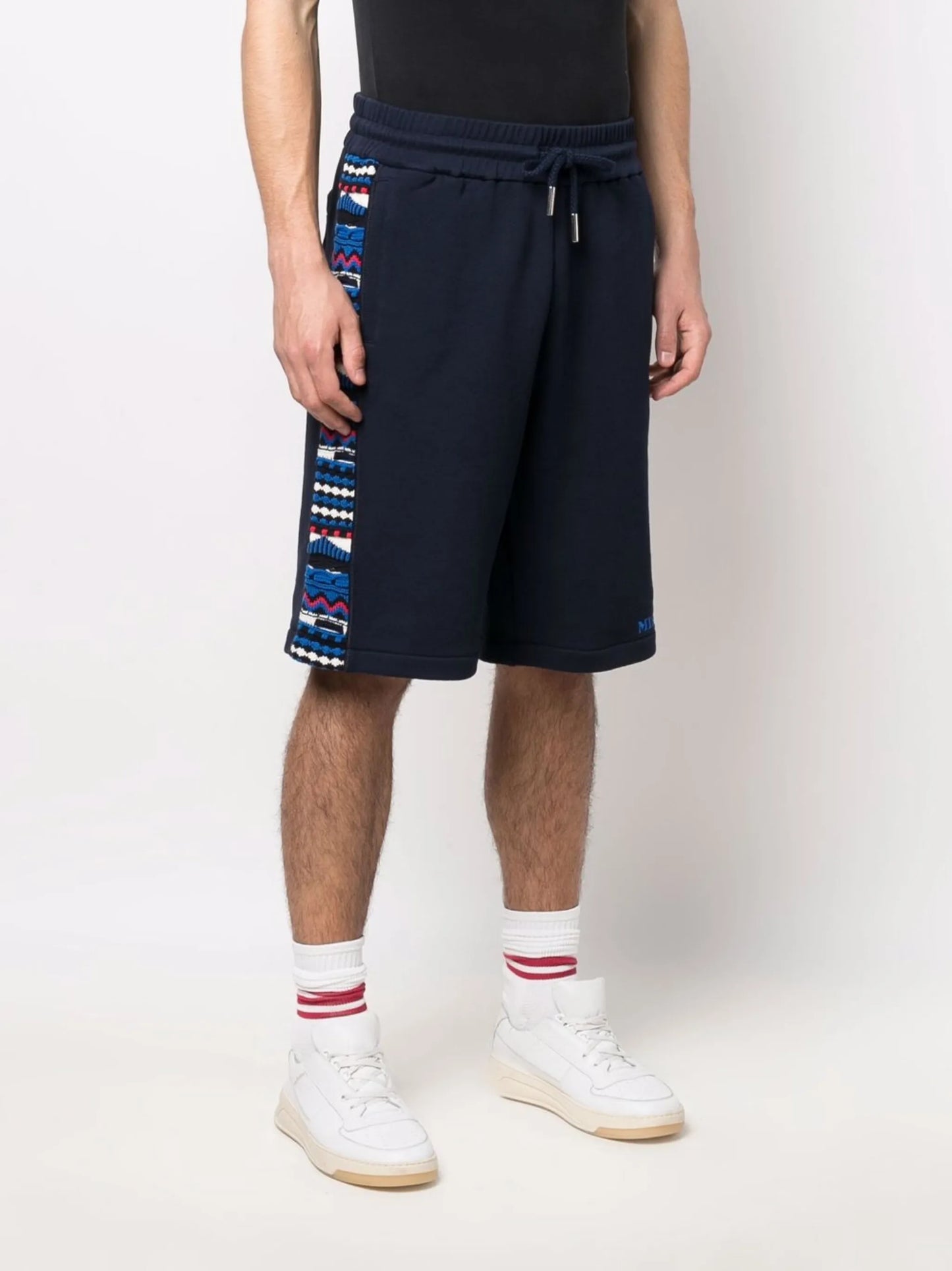 patterned jacquard cotton shorts