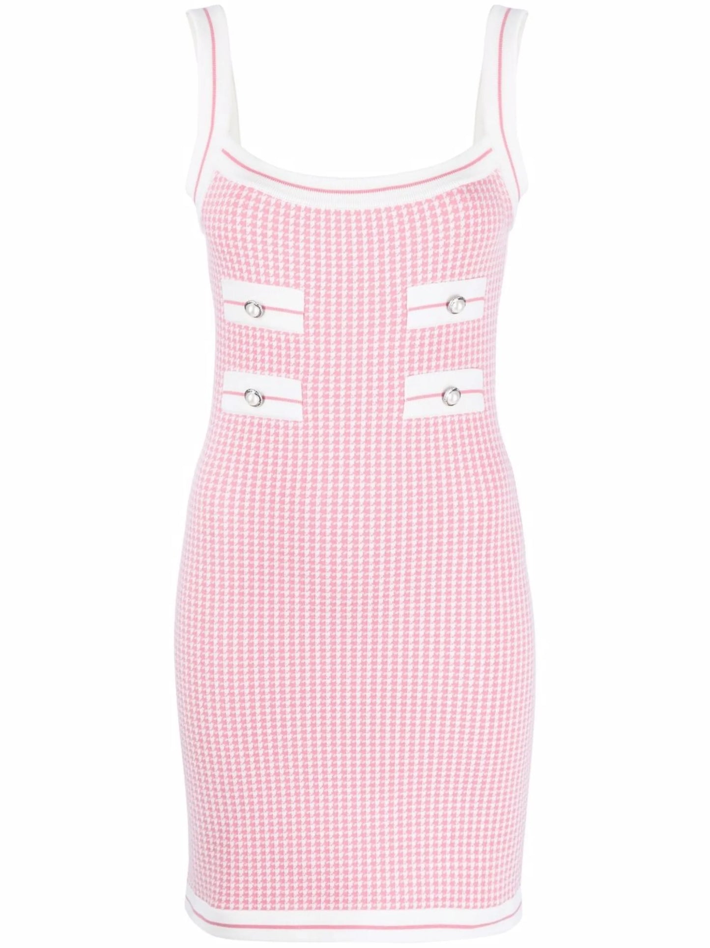 houndstooth-check minidress