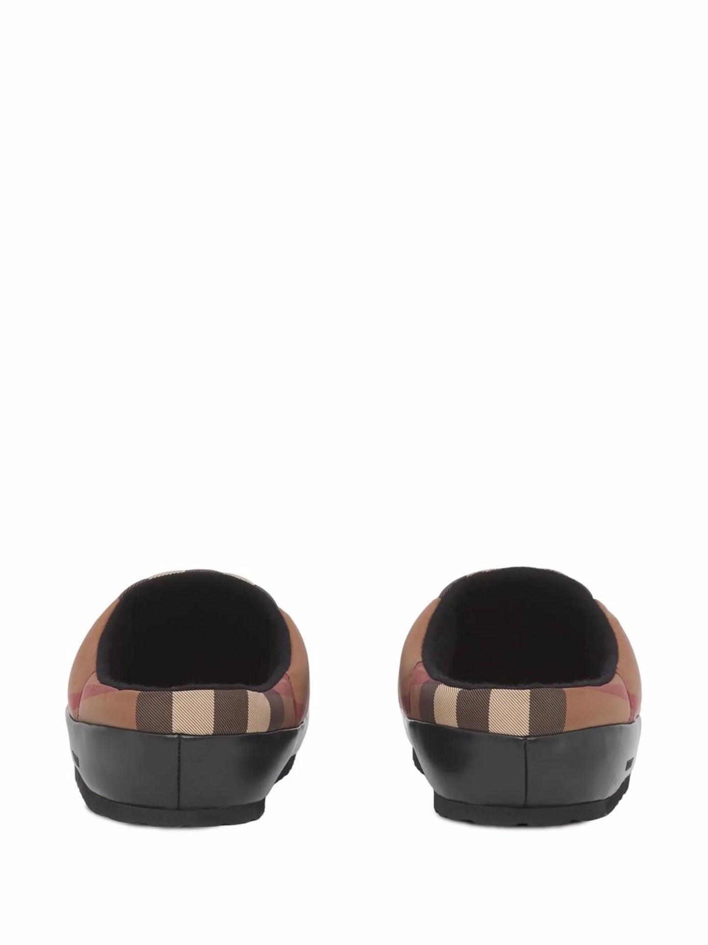 check-pattern slippers