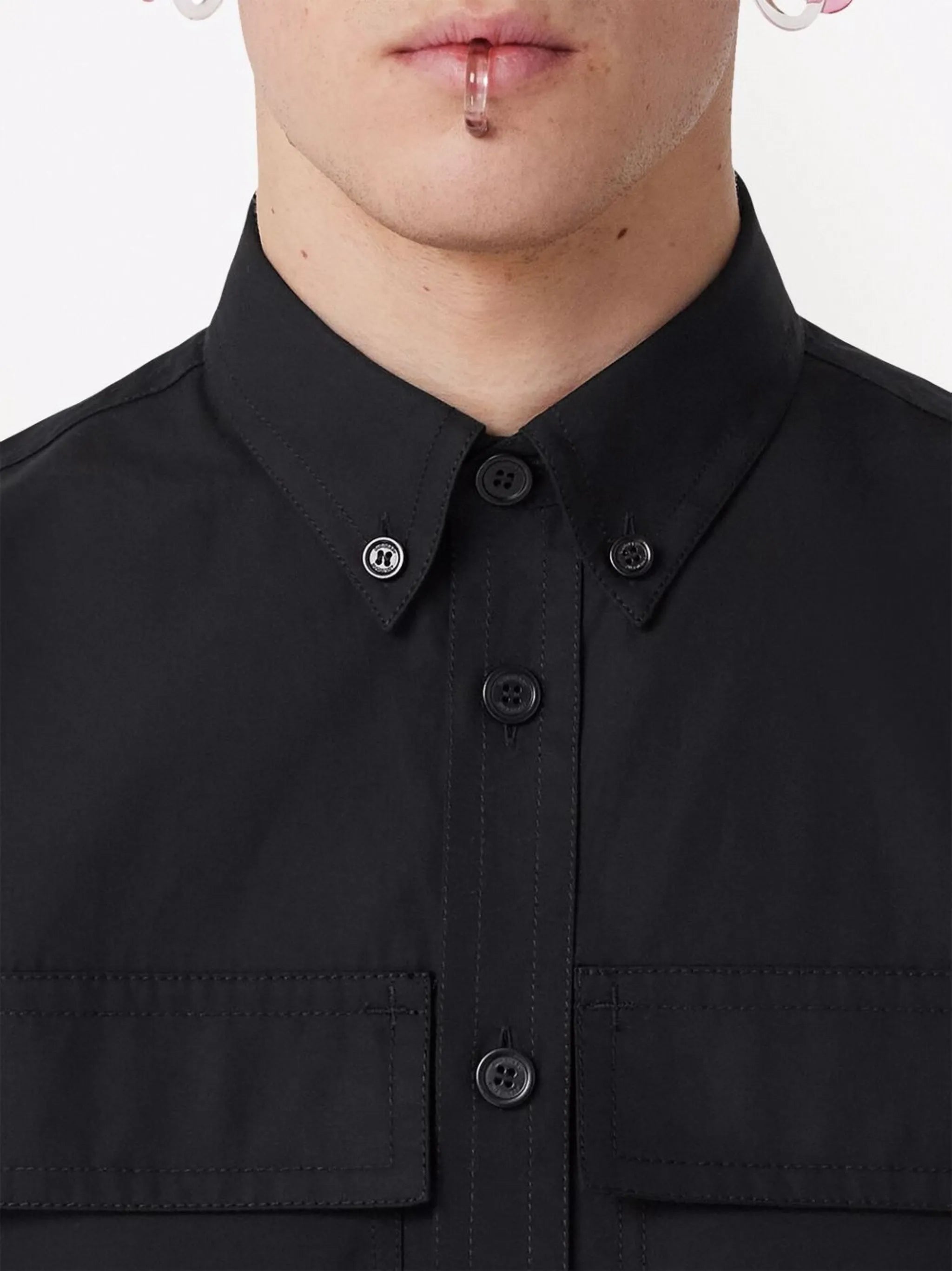 sleeveless button-down shirt