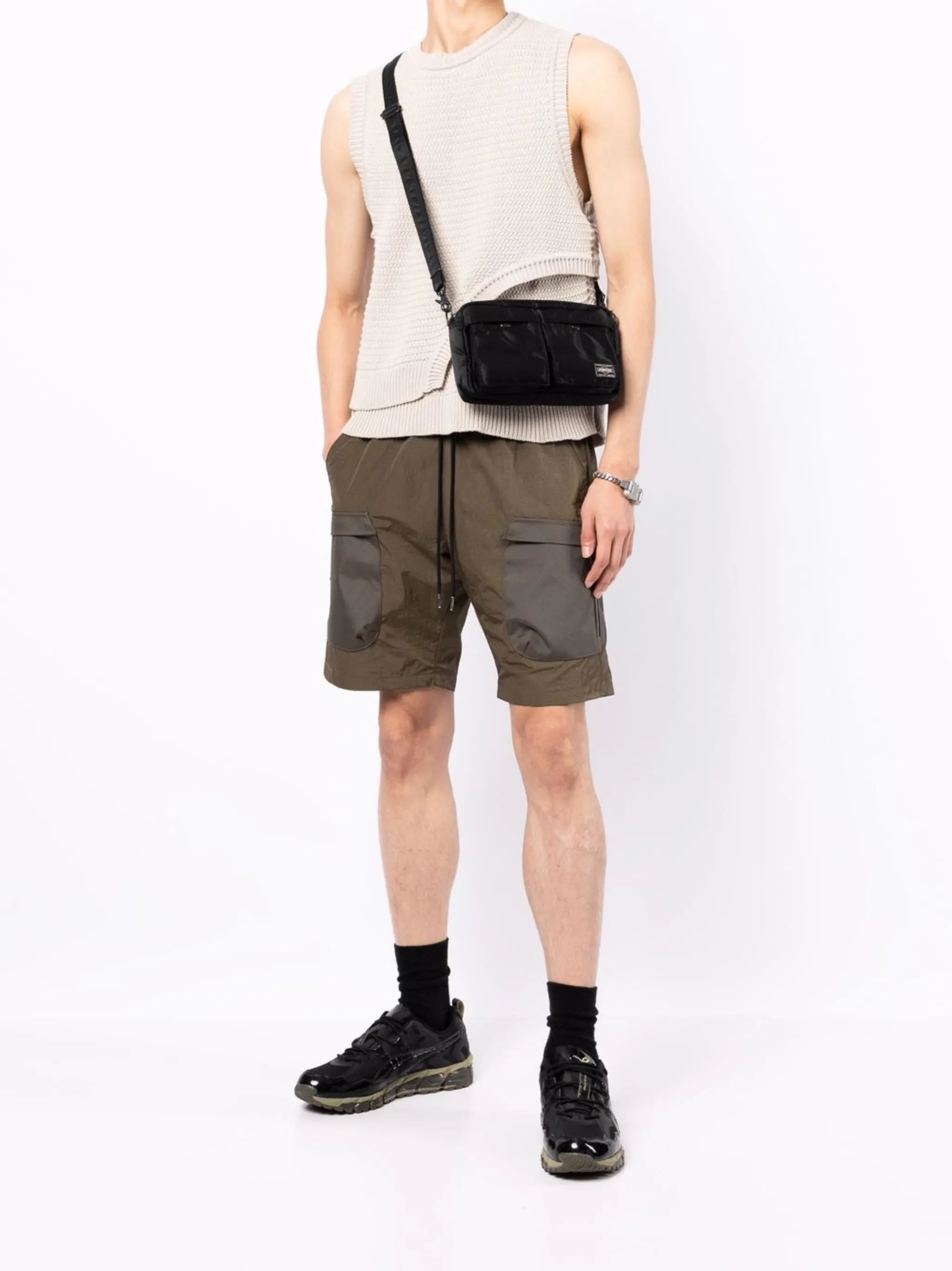 pocketed shoulder bag