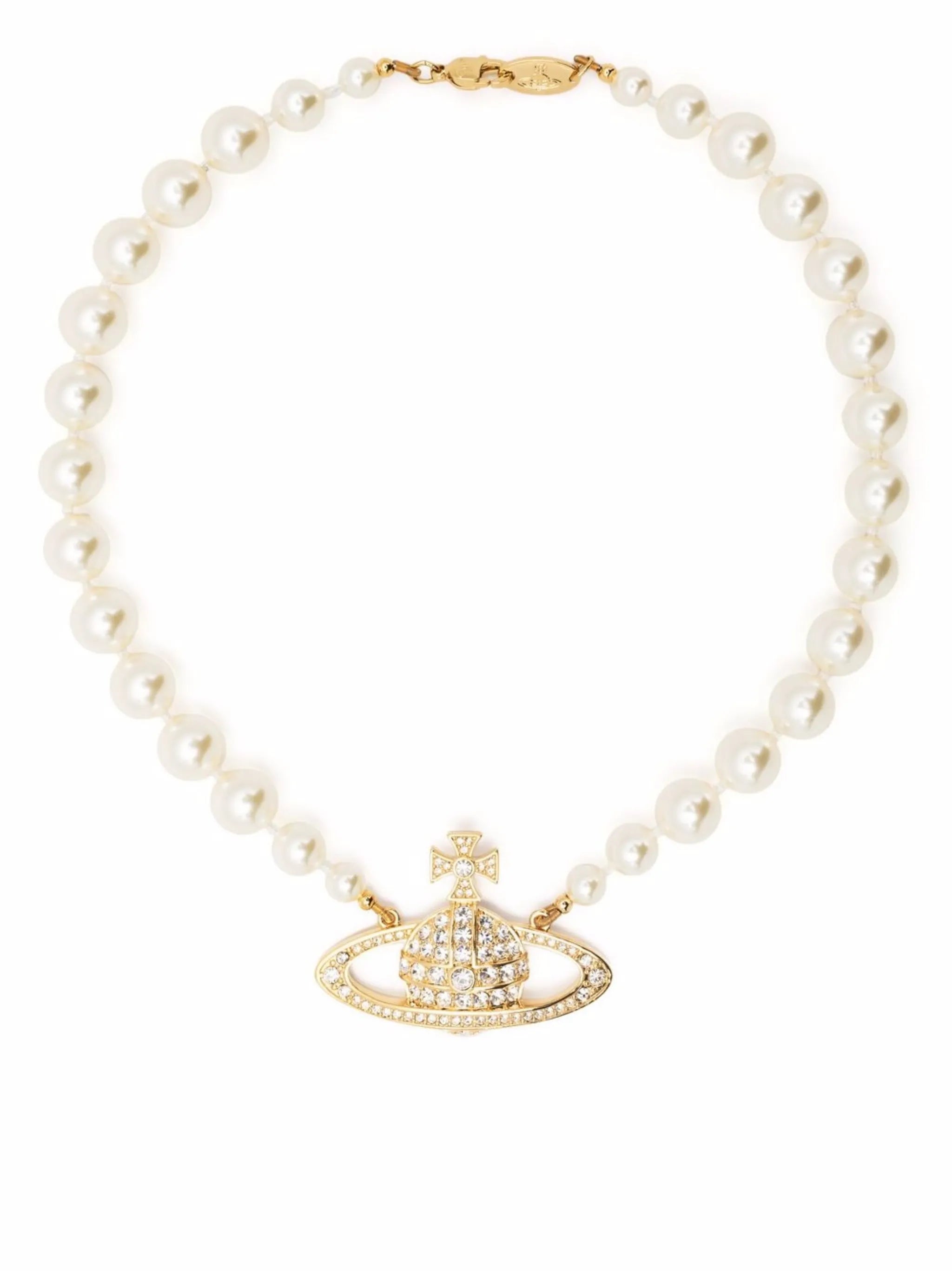Bas Relief pearl-chain choker