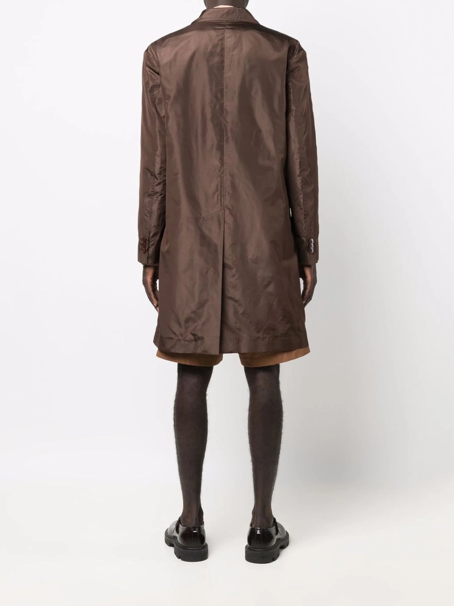double-breasted midi coat