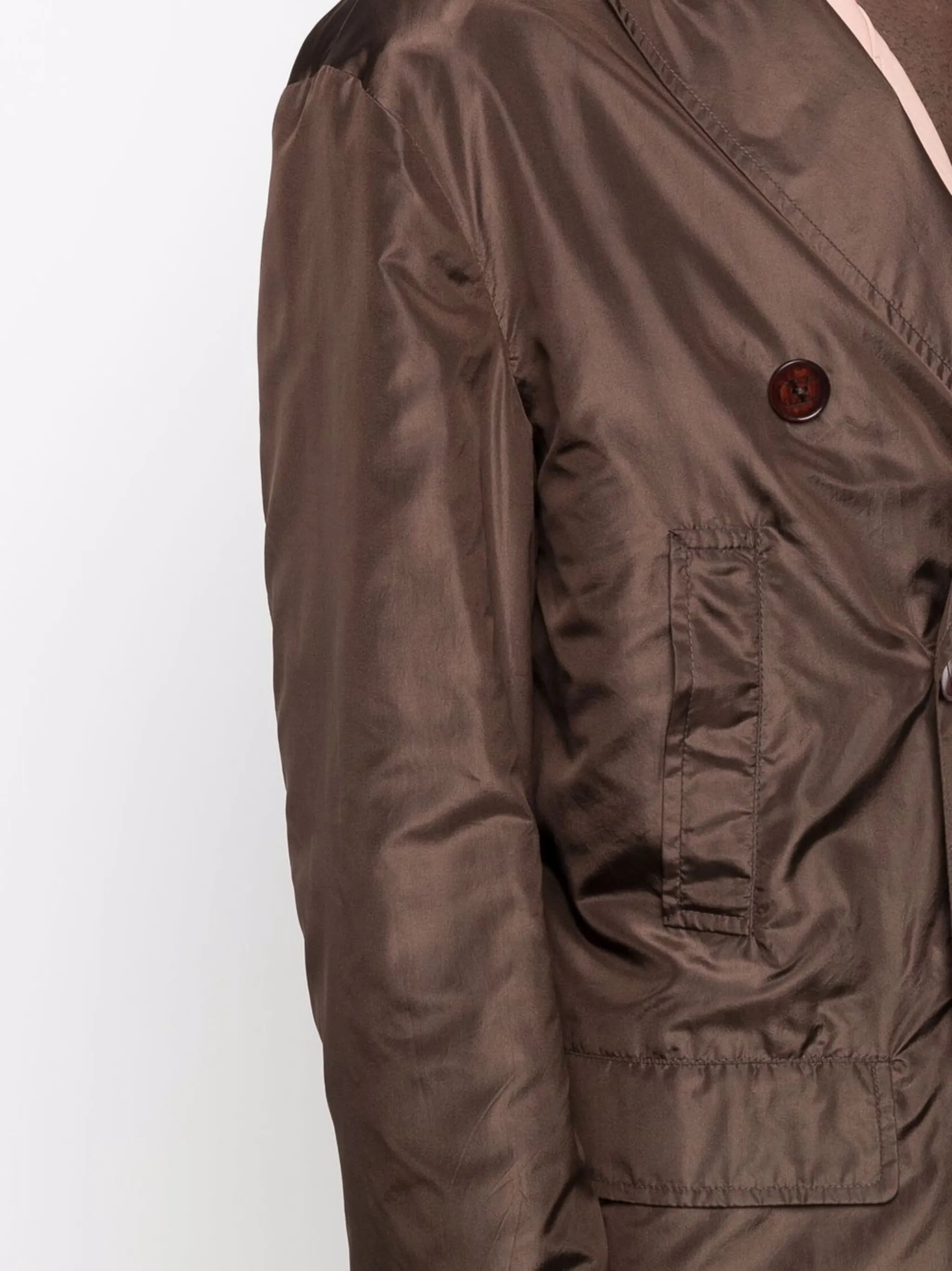 double-breasted midi coat