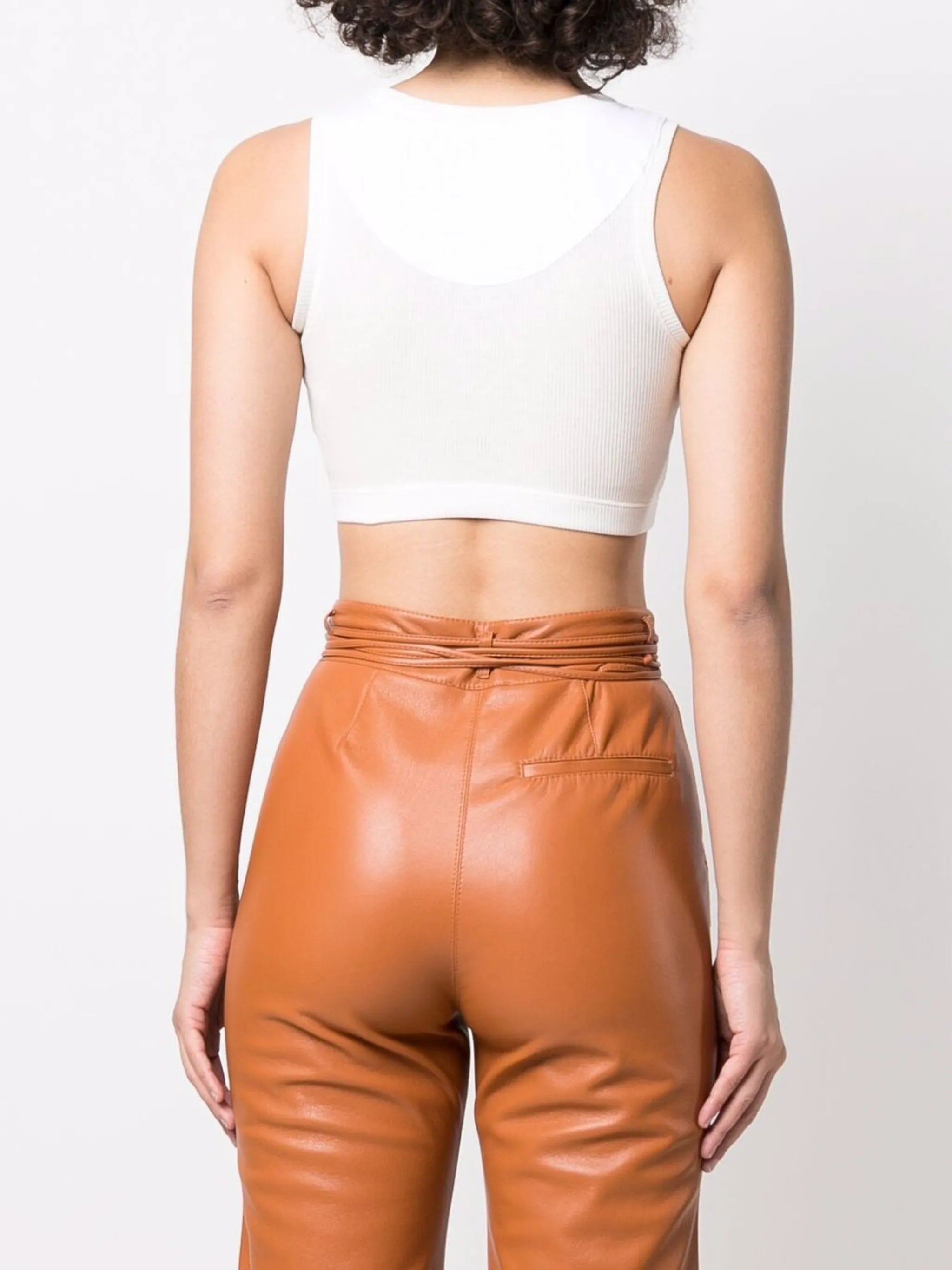 Anagram-print cropped vest