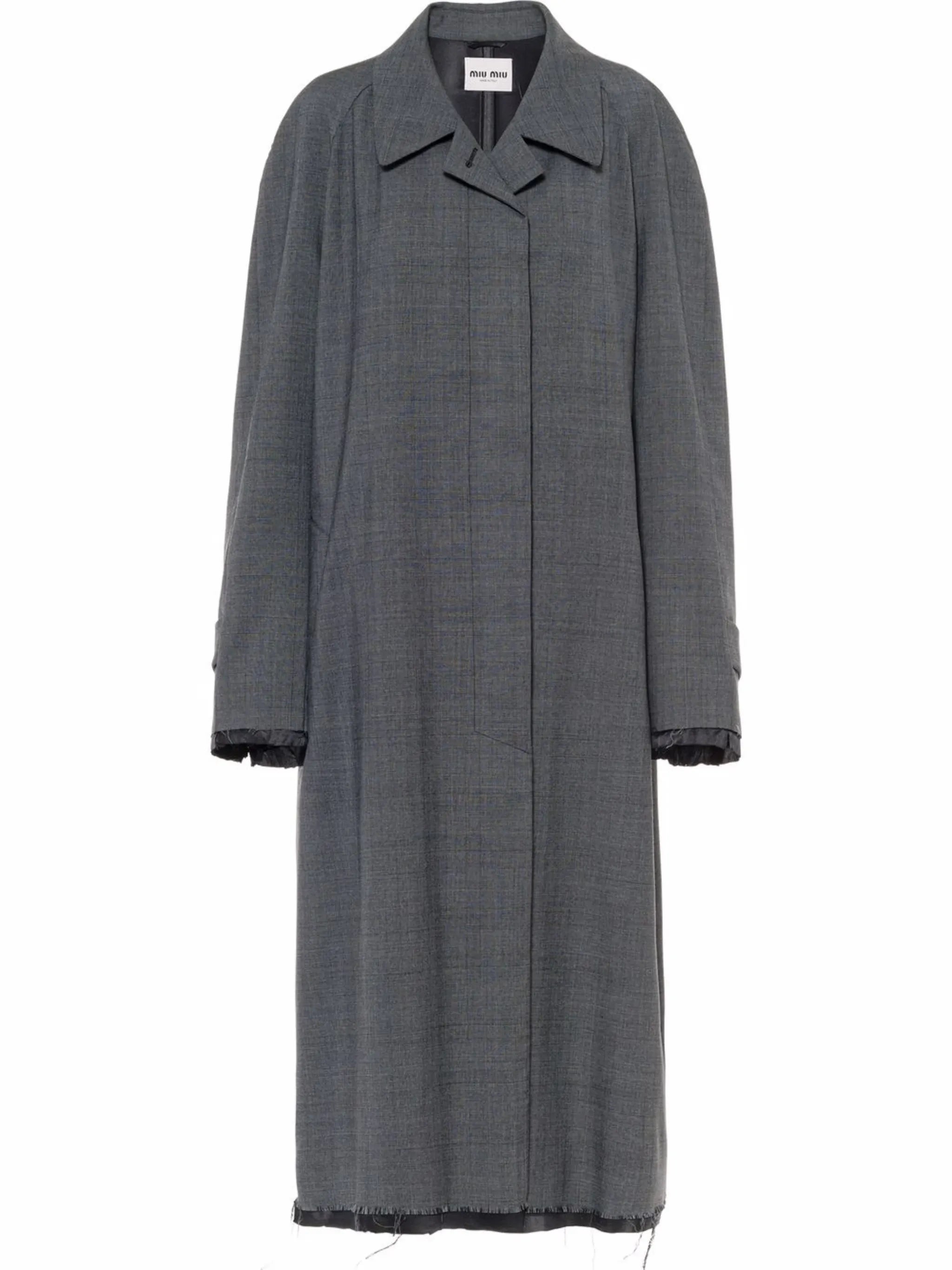 Prince of Wales check wool coat