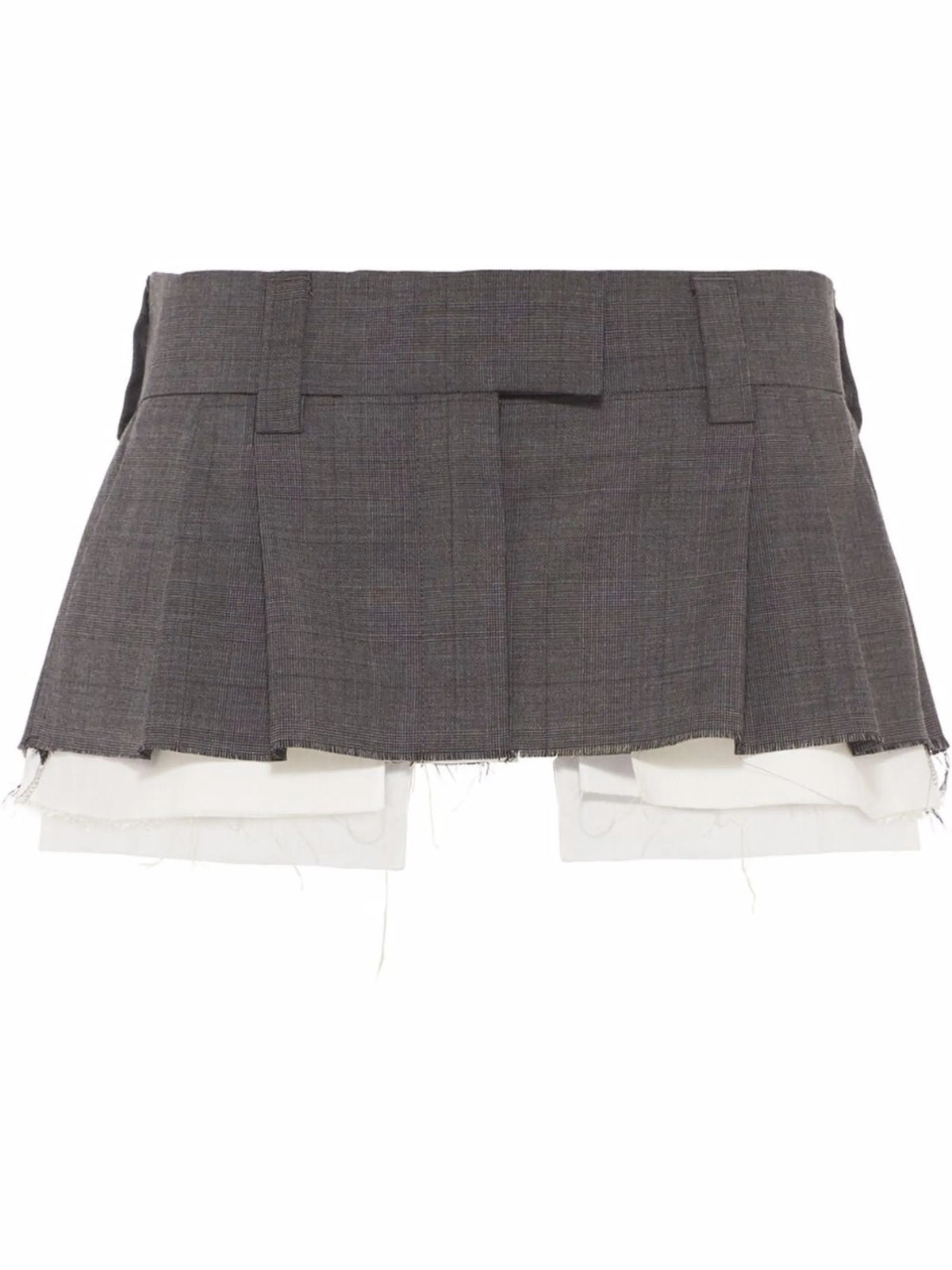 Prince Of Wales check wool mini skirt