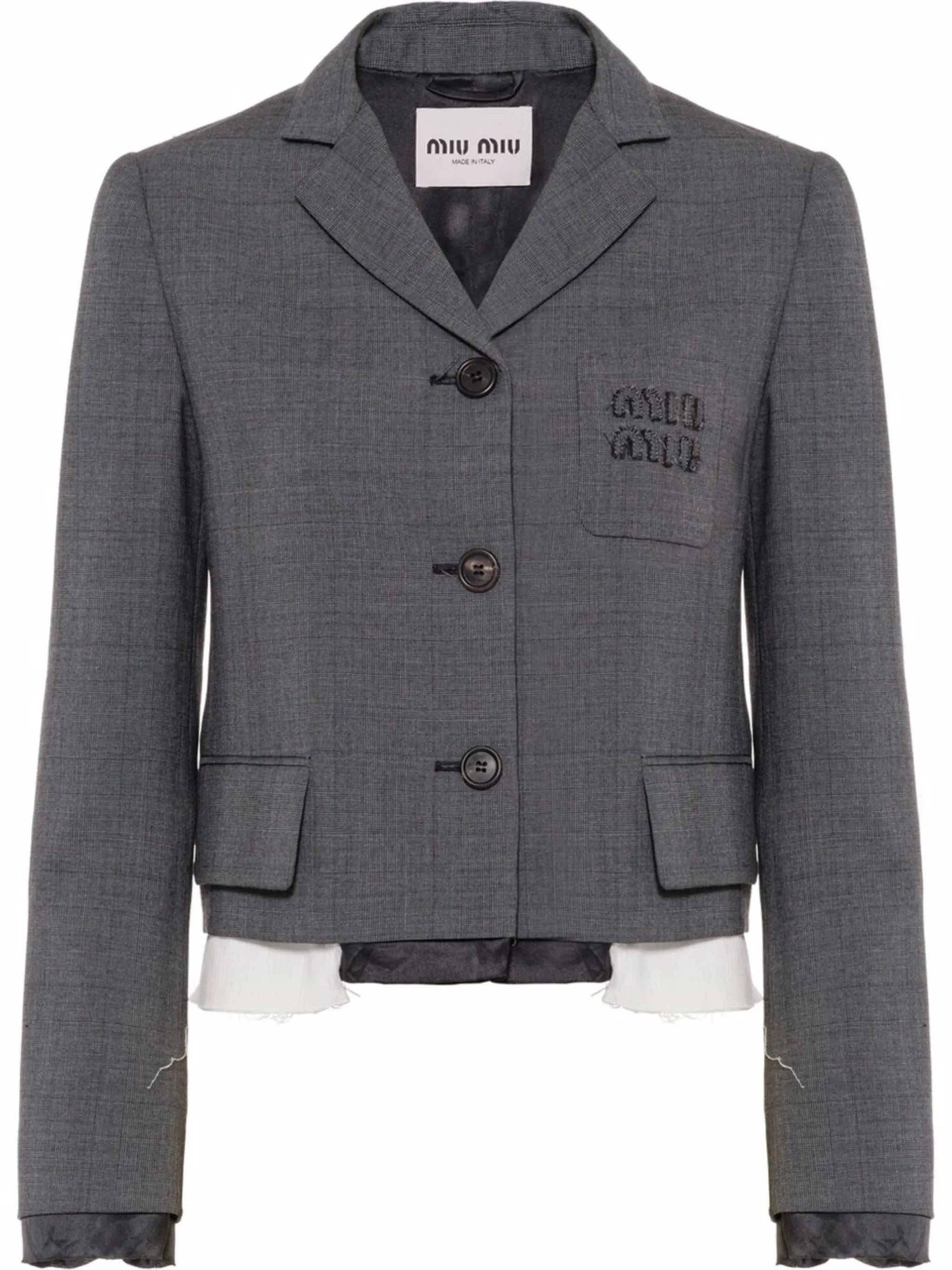 single-breasted Prince of Wales check blazer