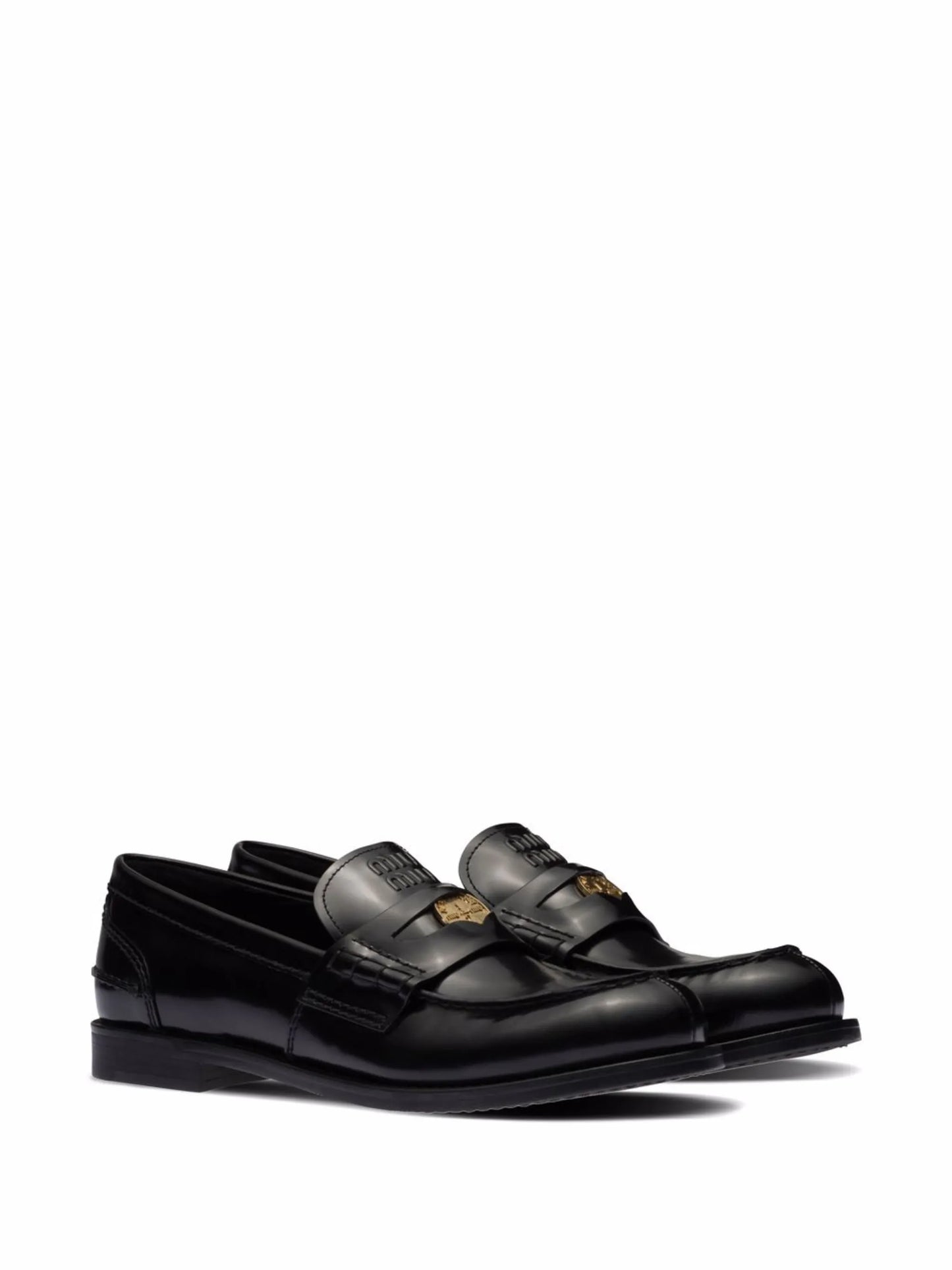 brushed leather penny loafers